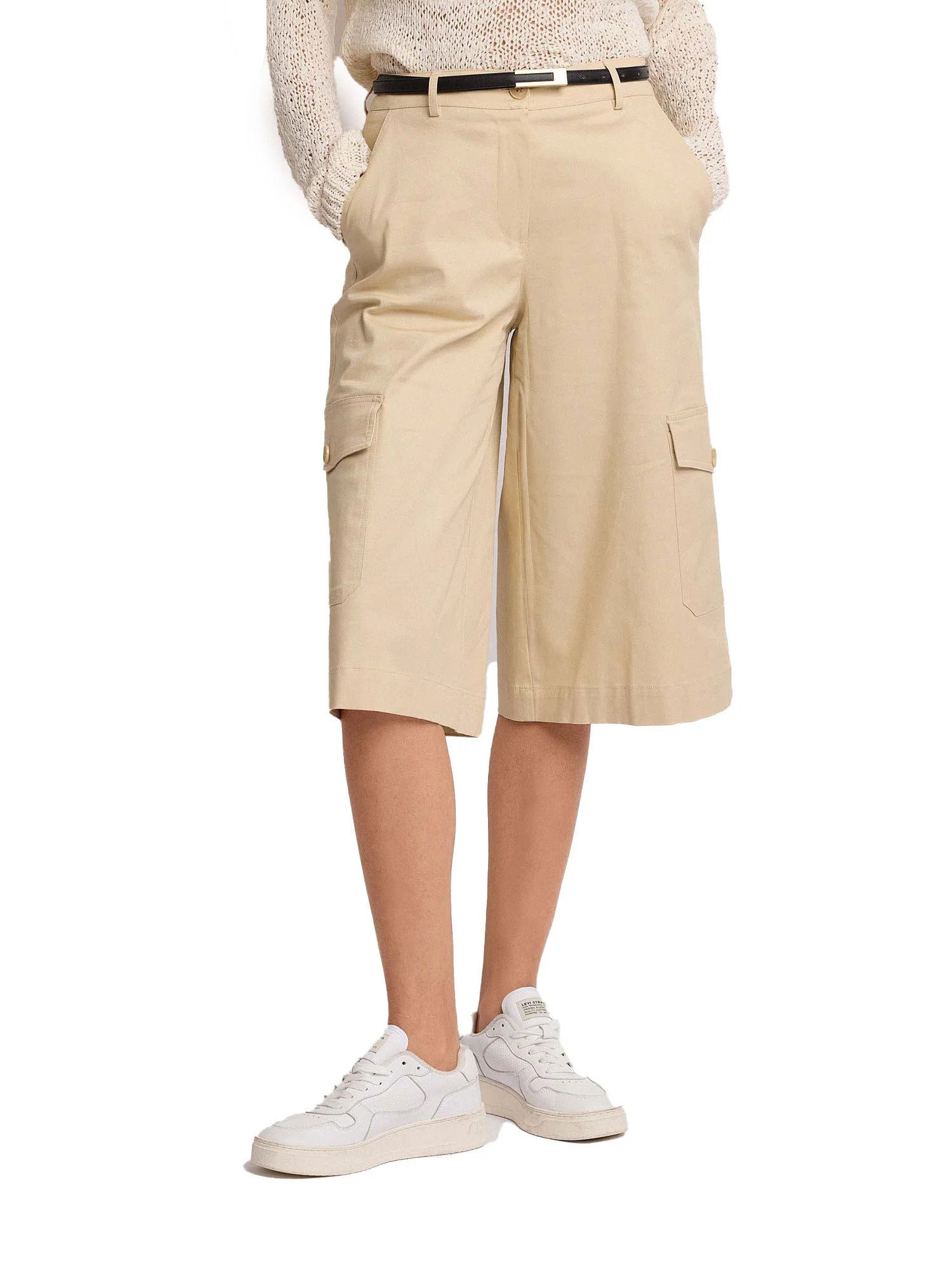 Shorts Kocca Donna con cintura applicata beige