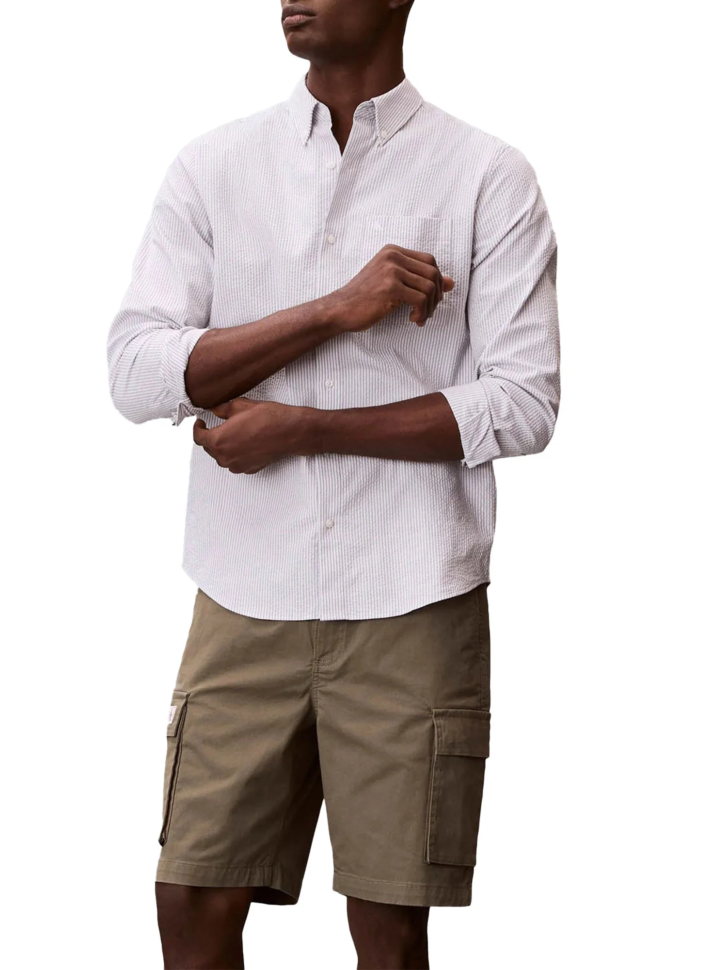 Short Calvin Klein uomo cargo comfort cotton verde