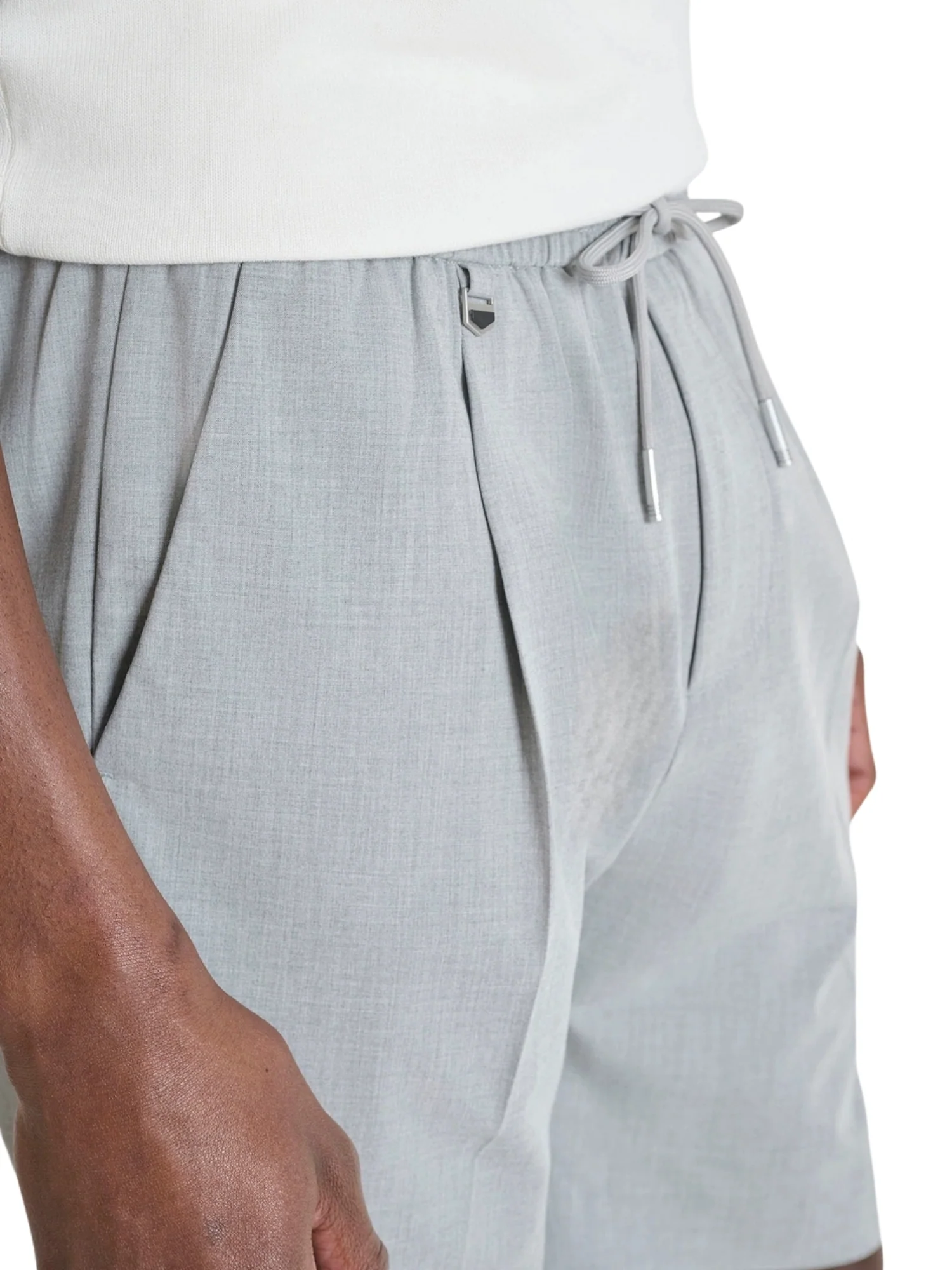 Short con coulisse Antony Morato uomo modello Neil grigio chiaro - Image 3