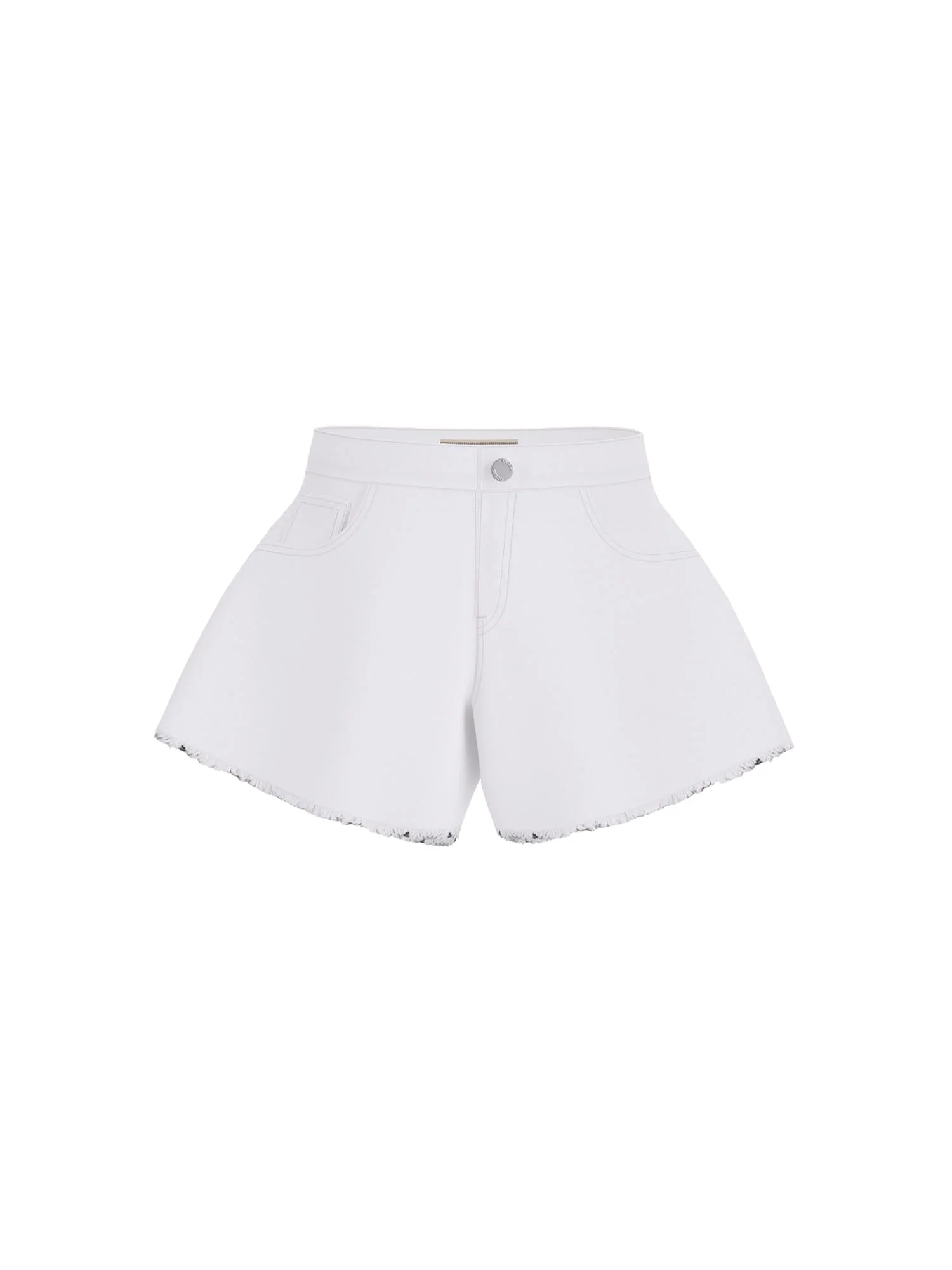 Shorts Guess Ragazza denim color bianco