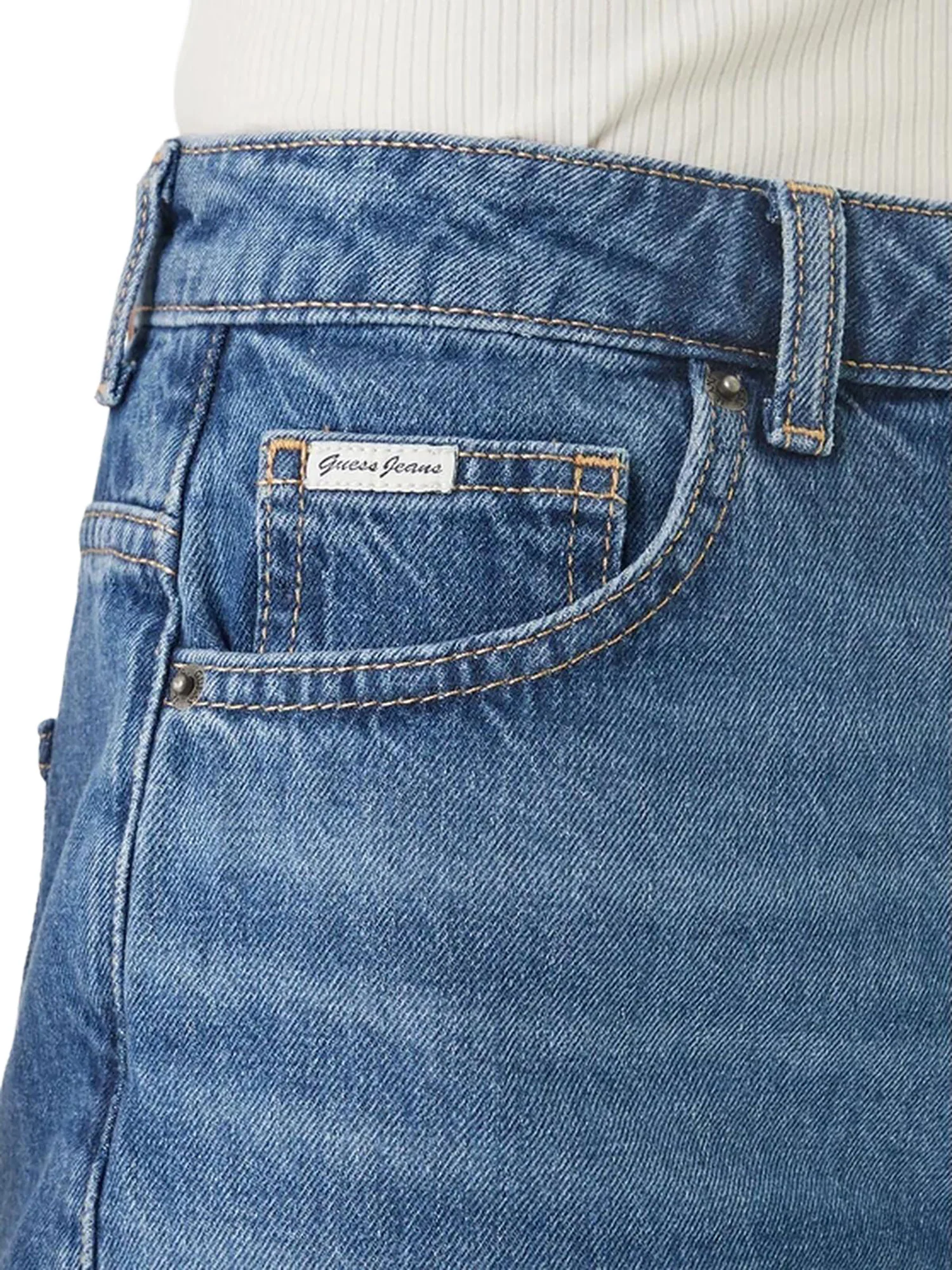 Short Guess donna Highwaist mom denim medio - Image 4