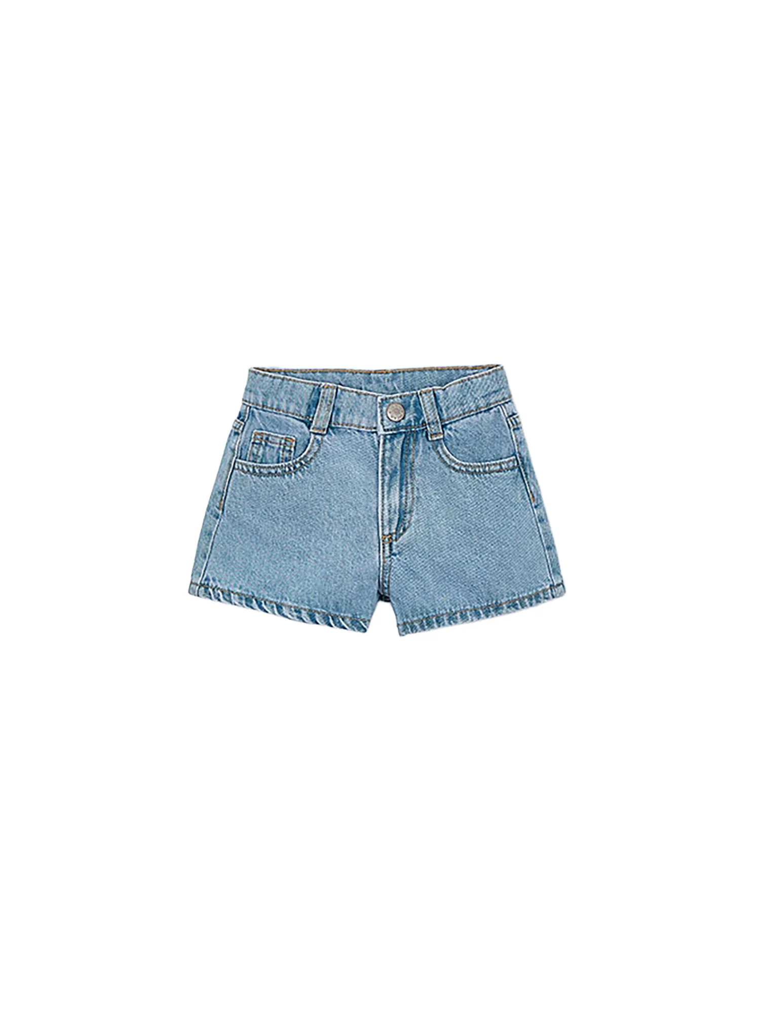 Shorts Mayoral Bambina in jeans basic denim chiaro