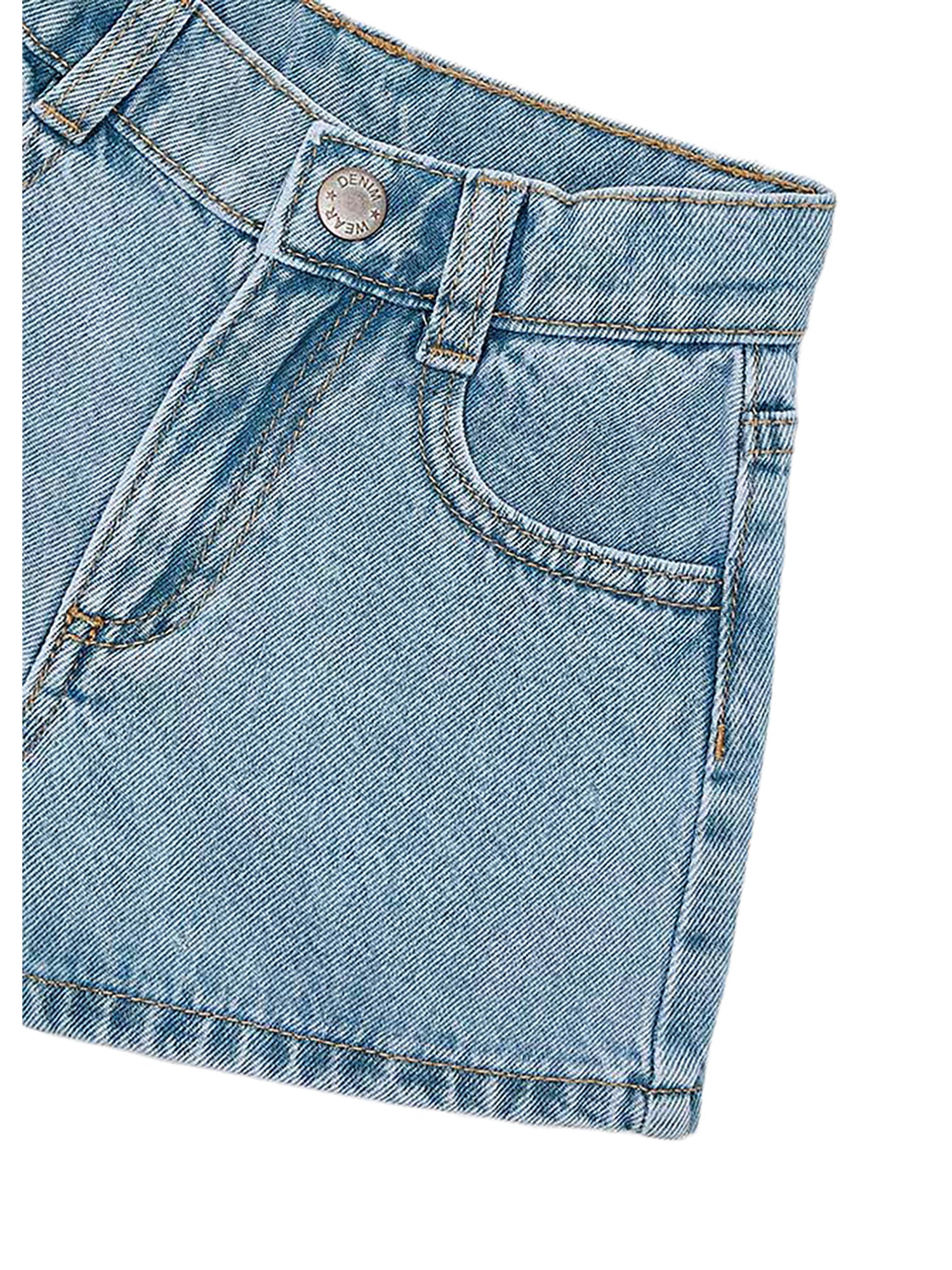 Shorts Mayoral Bambina in jeans basic denim chiaro - Image 3