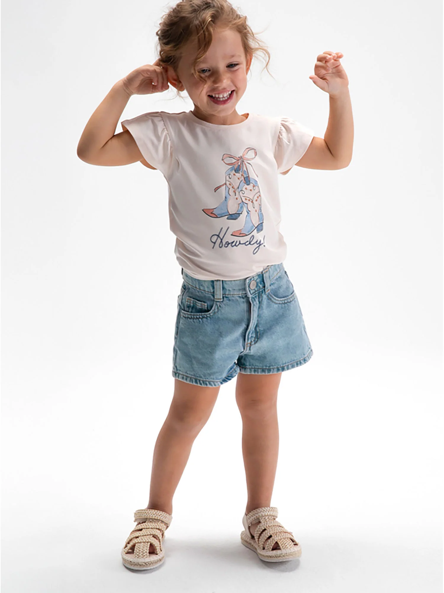 Shorts Mayoral Bambina in jeans basic denim chiaro - Image 6