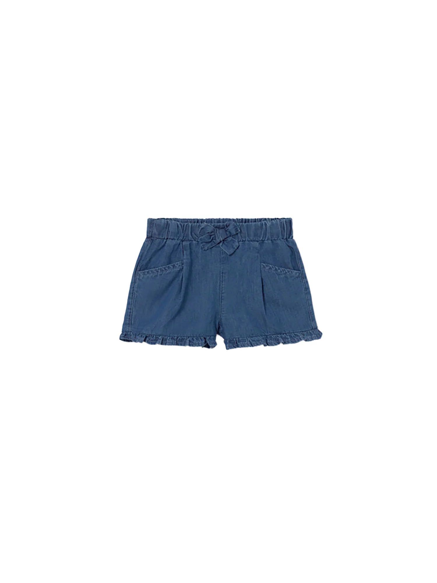 Shorts Mayoral Bambina in jeans con elastico in vita denim scuro
