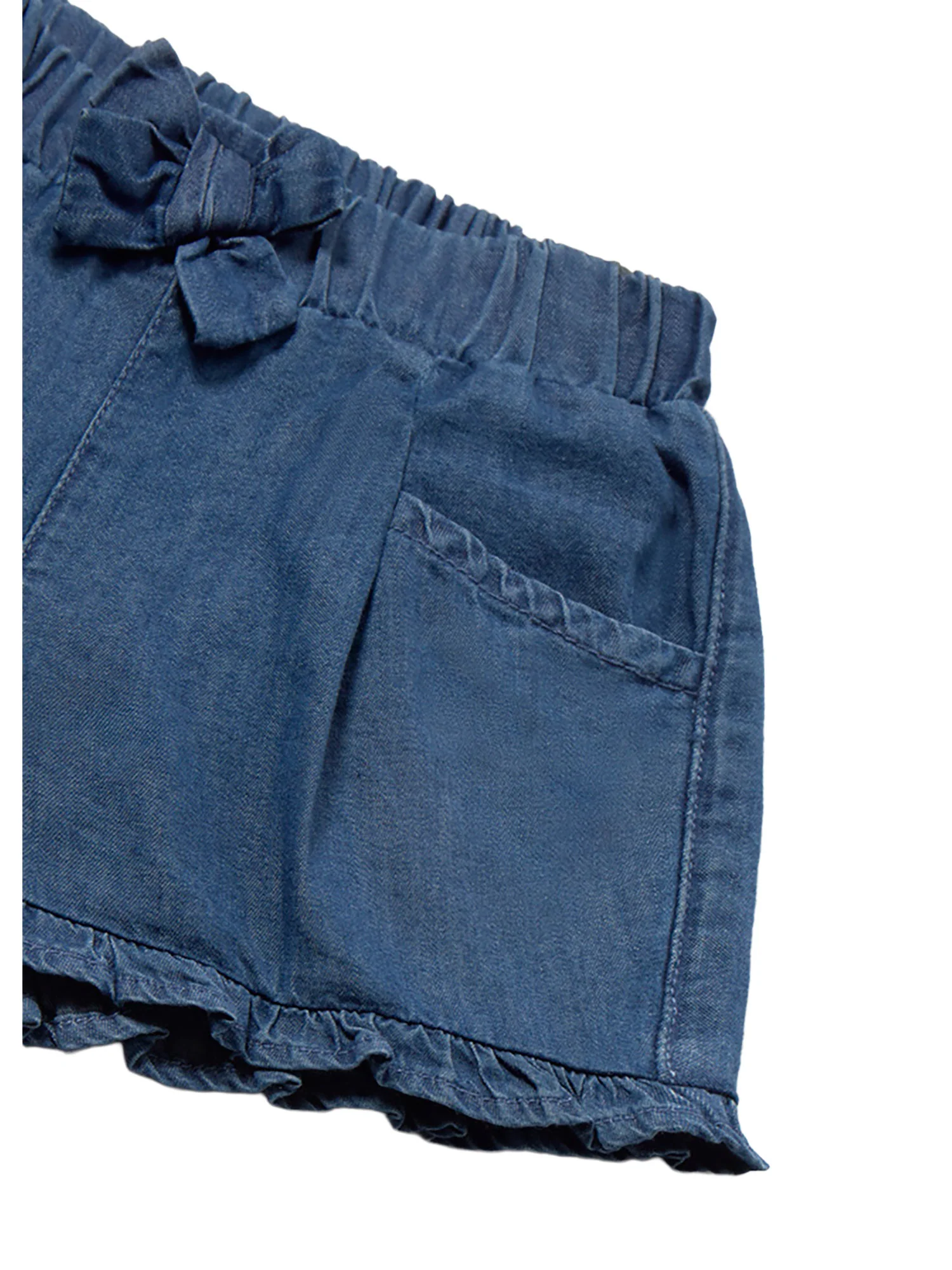 Shorts Mayoral Bambina in jeans con elastico in vita denim scuro - Image 3