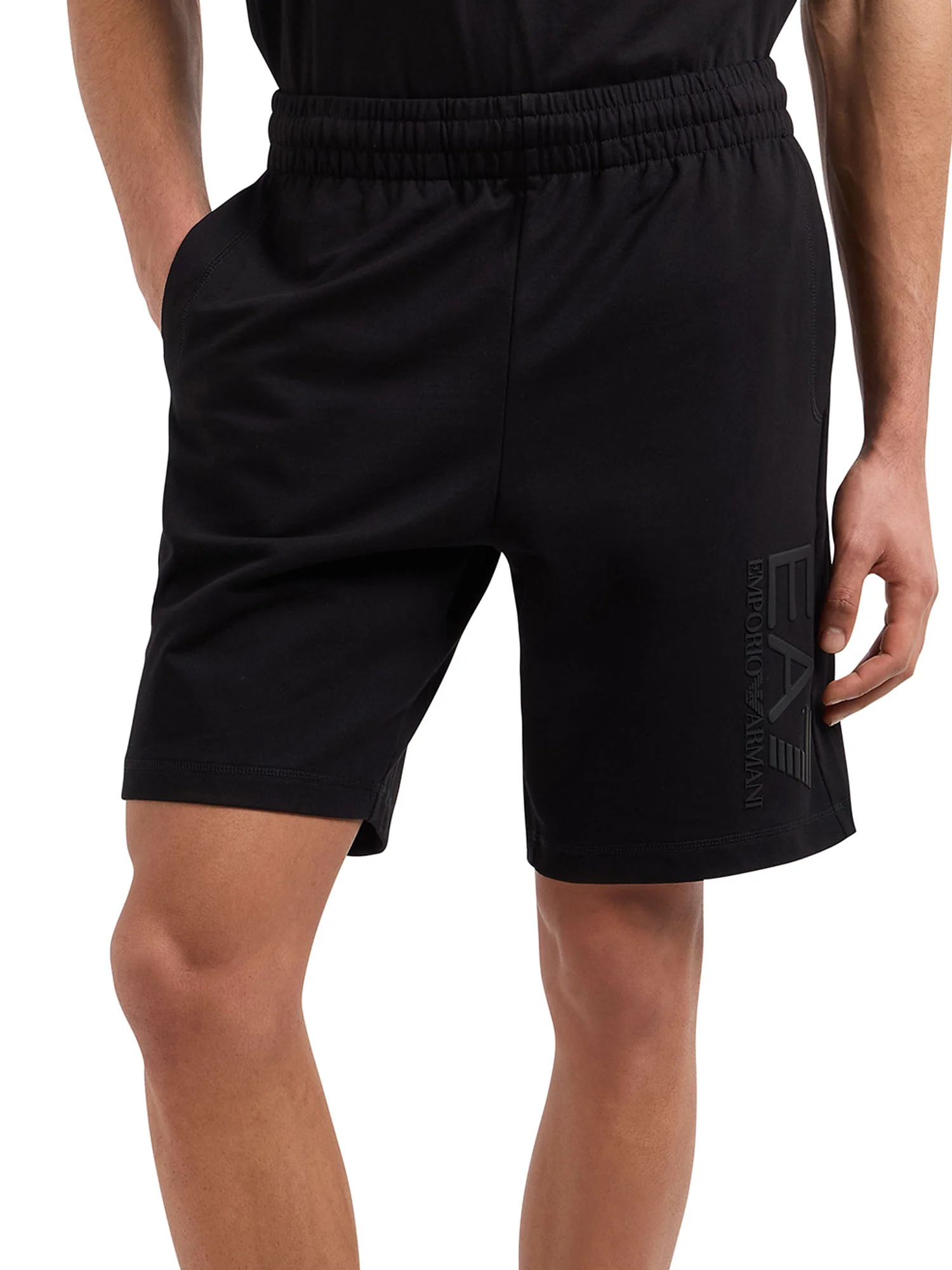 Shorts logo sul fondo a rilievo nero - Image 73