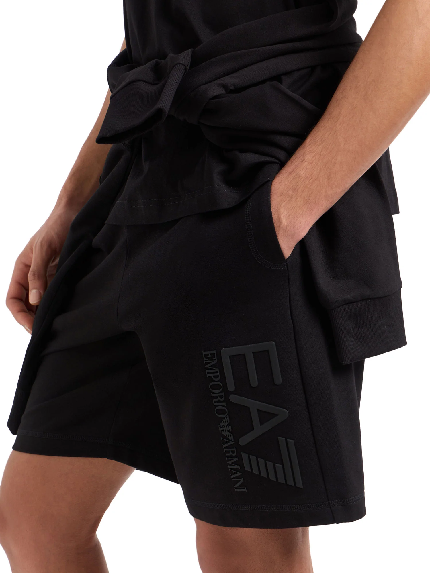 Shorts logo sul fondo a rilievo nero - Image 95