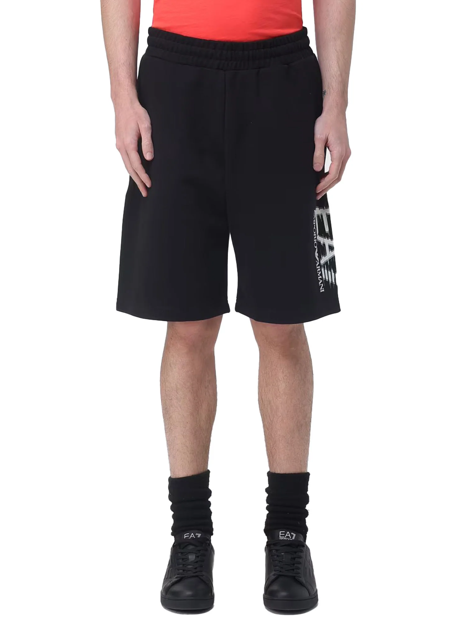 Short EA7 uomo Special logo nero