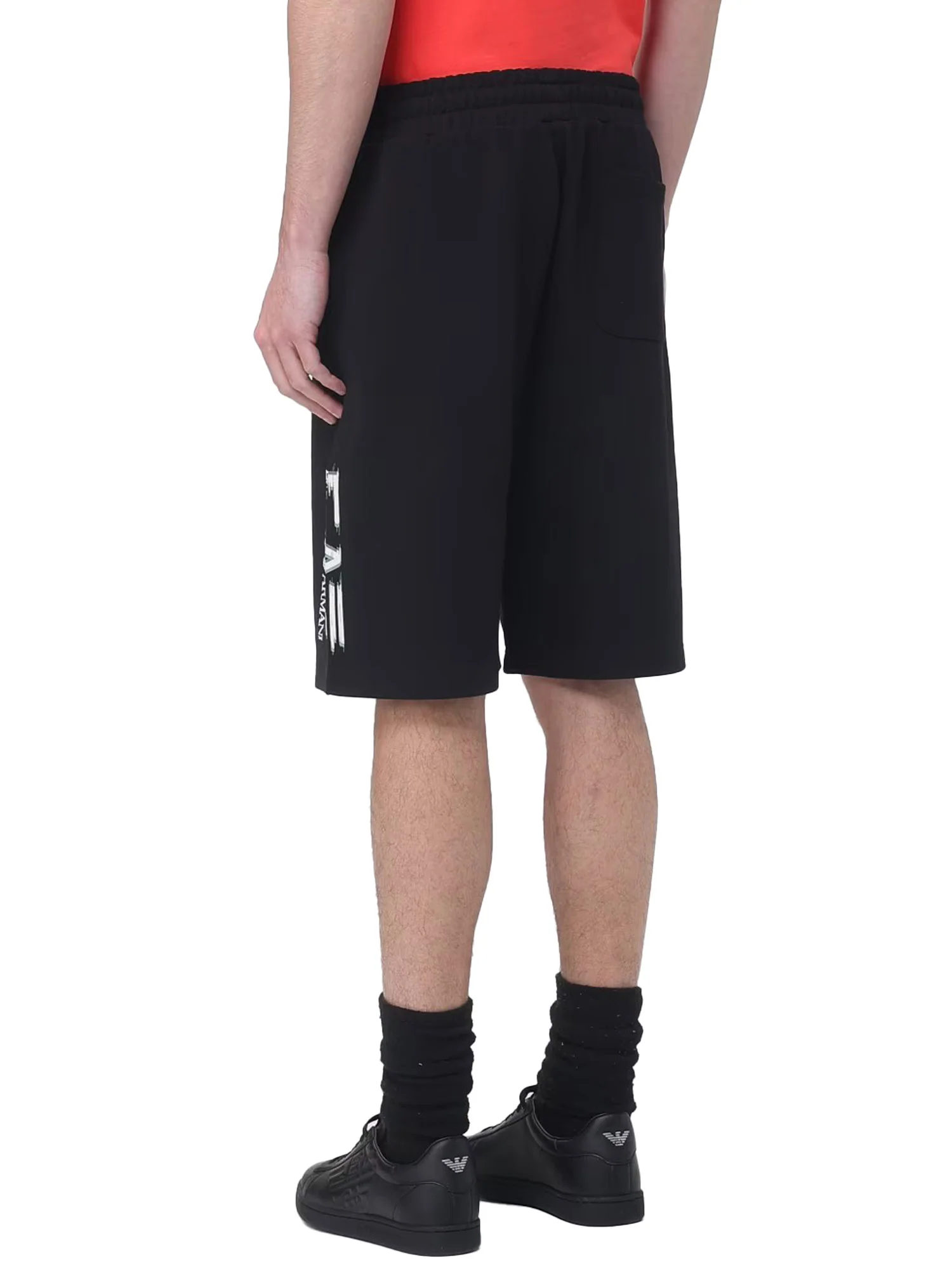 Short EA7 uomo Special logo nero - Image 2
