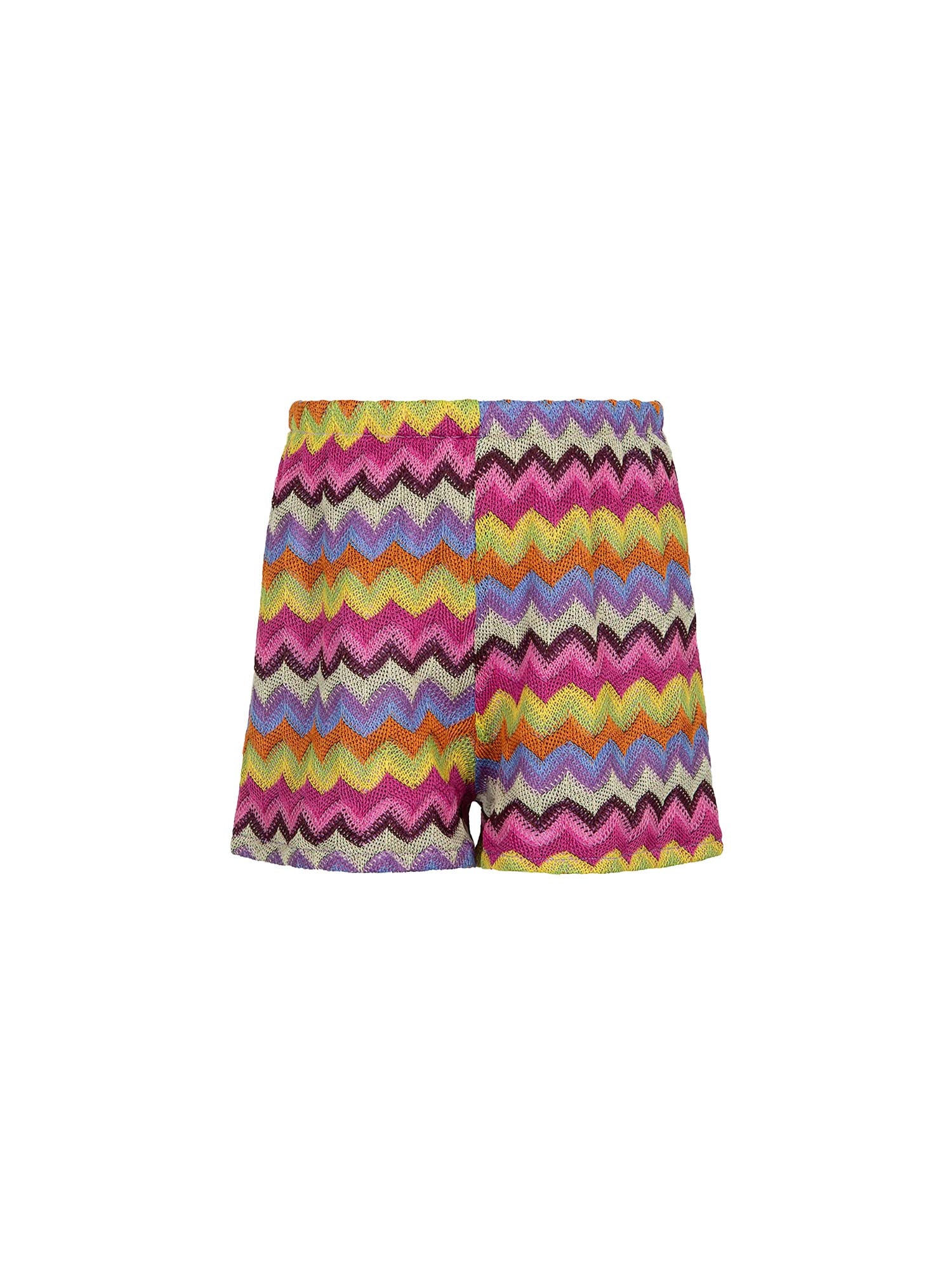 Shorts F**k Bambina stampato multicolor zig zag arcobaleno - Image 2