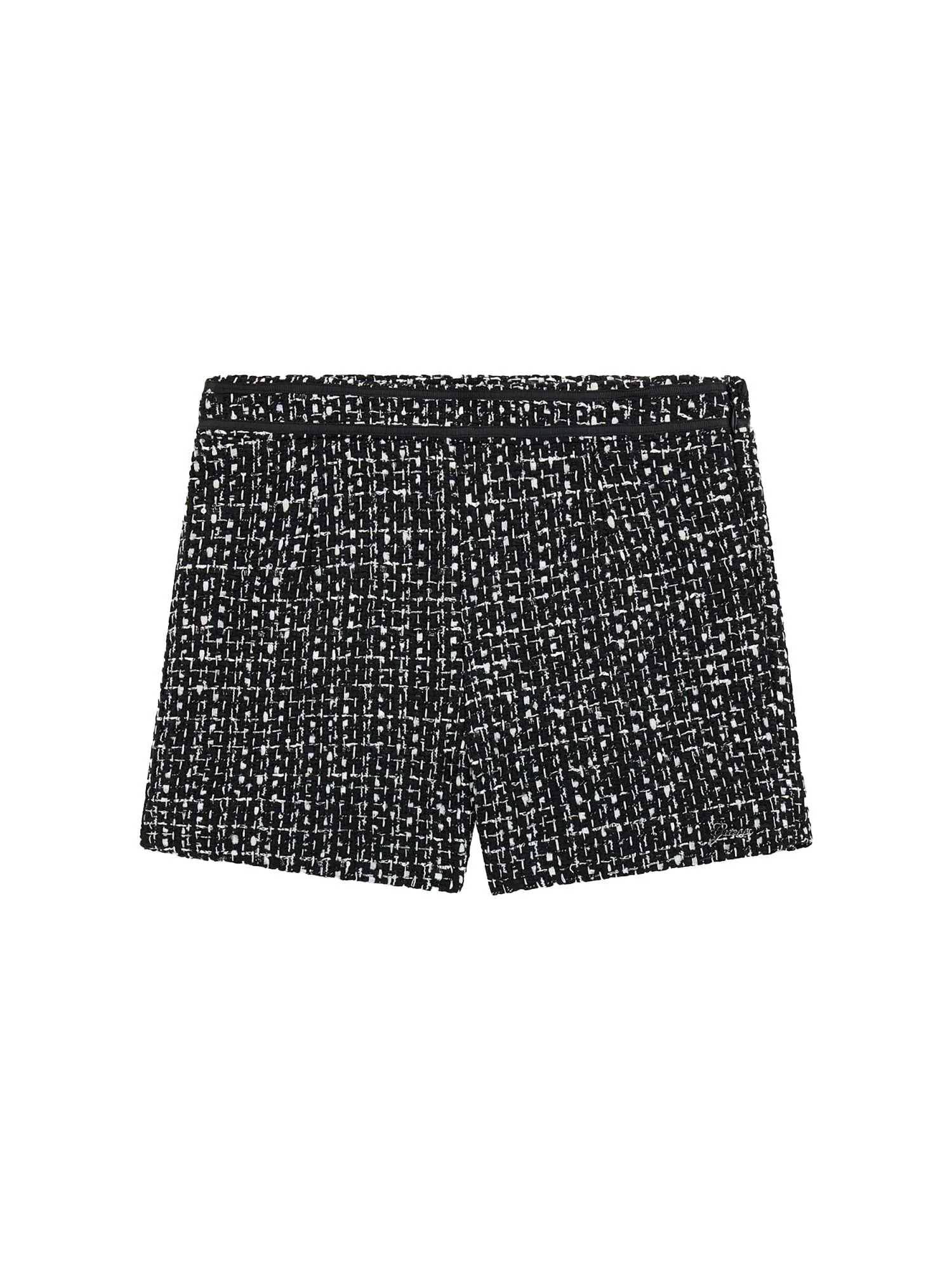 Shorts Guess Ragazza in tweed lurex nero