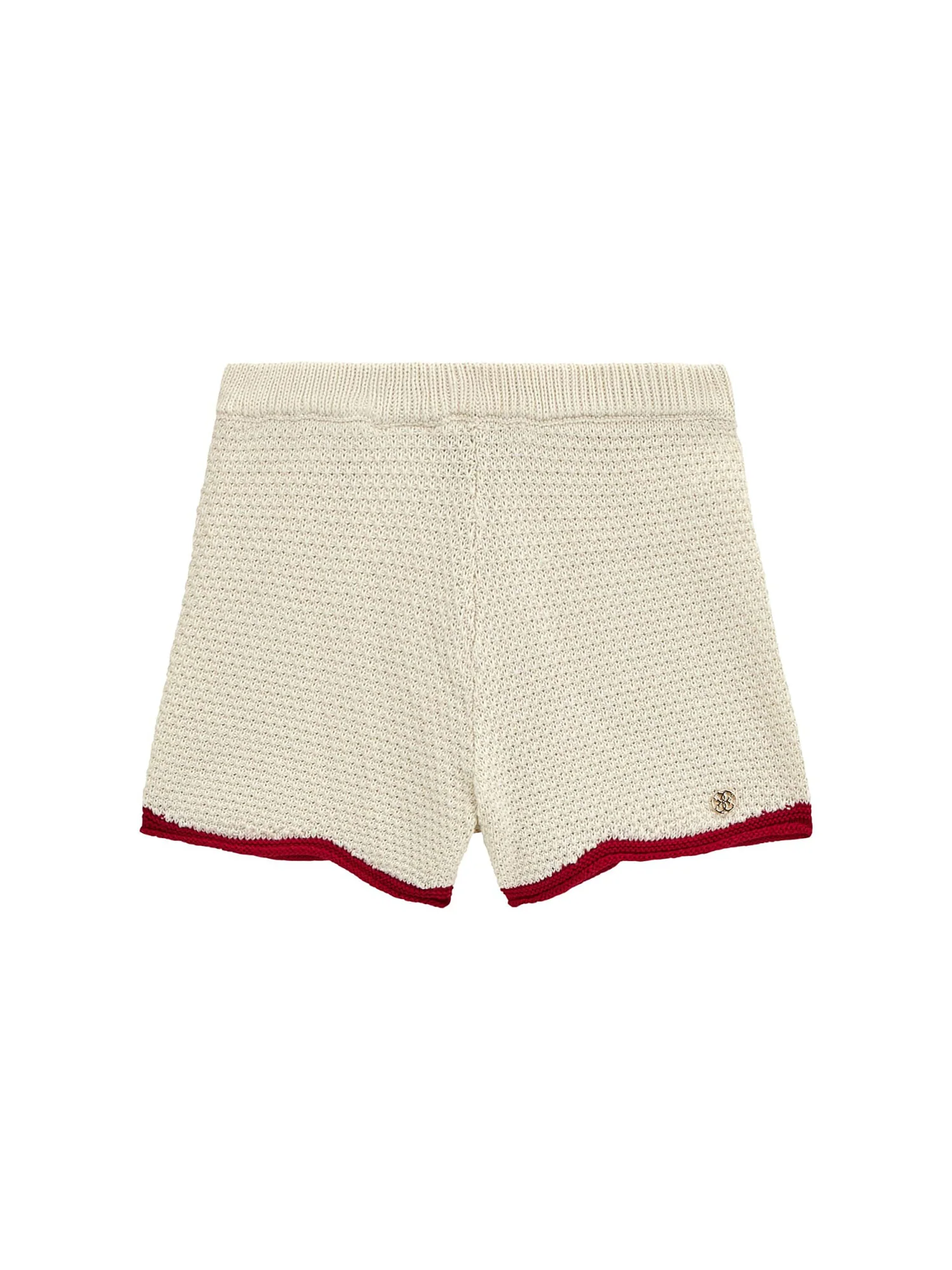 Shorts lavorato panna