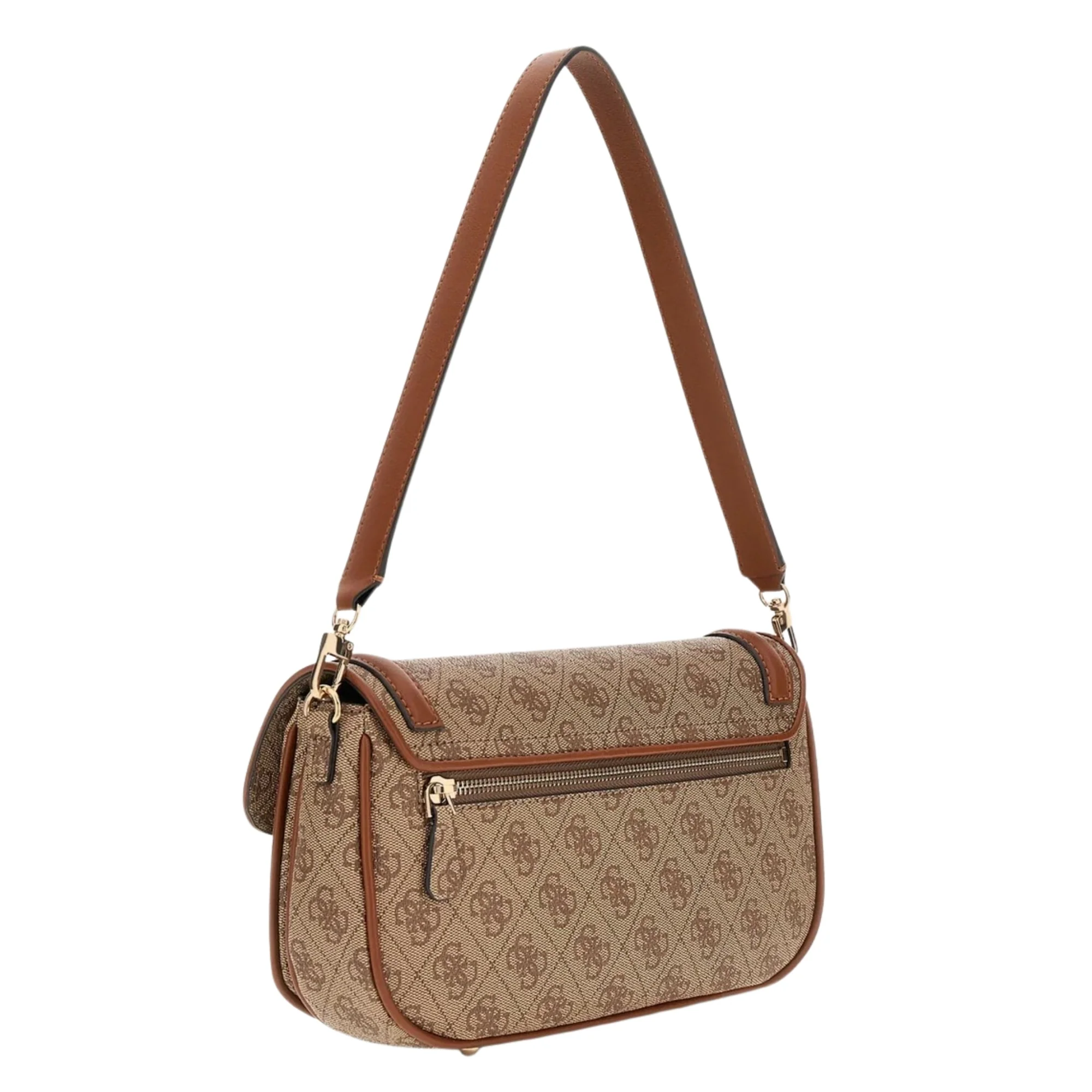 Borsa a spalla Guess donna con iconica stampa 4G shoulder bag flap Dea latte logo - Image 2