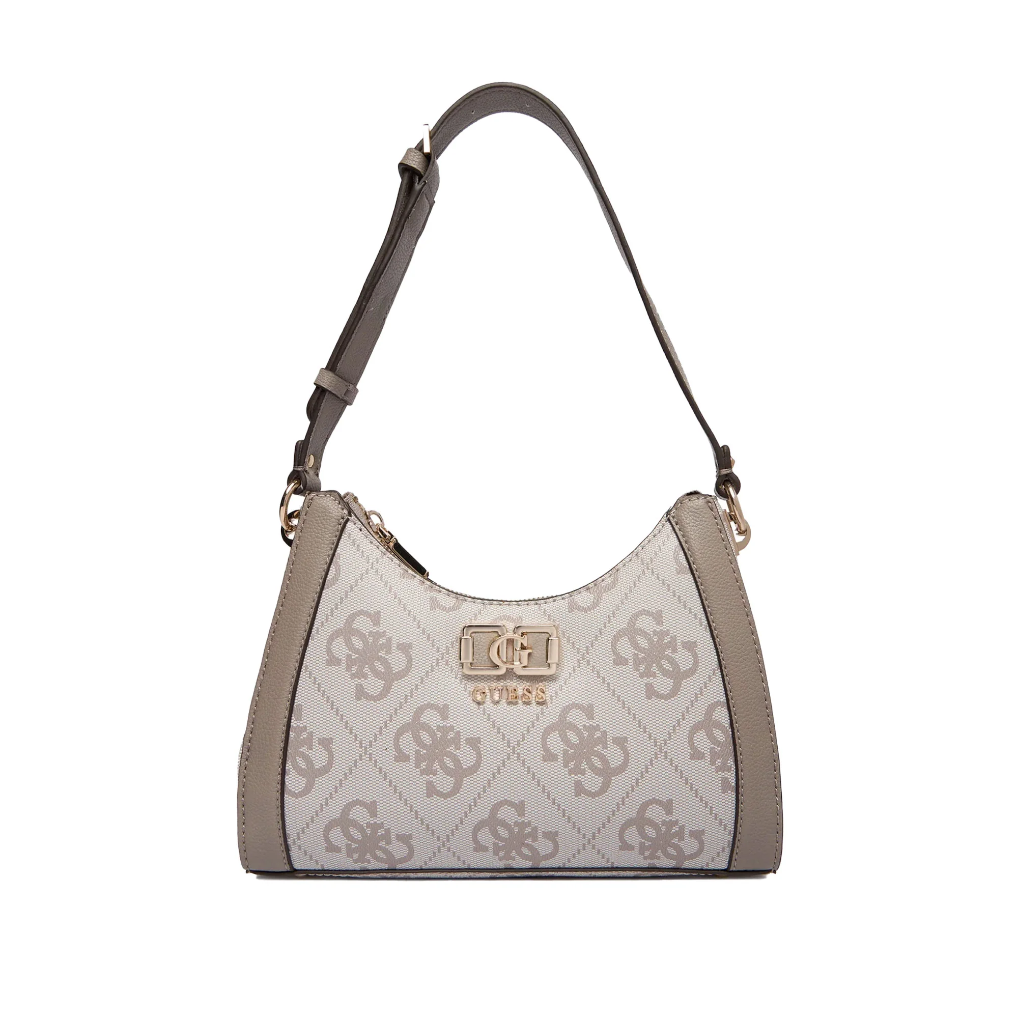 Borsa a spalla Guess donna Karnilla logo taupe