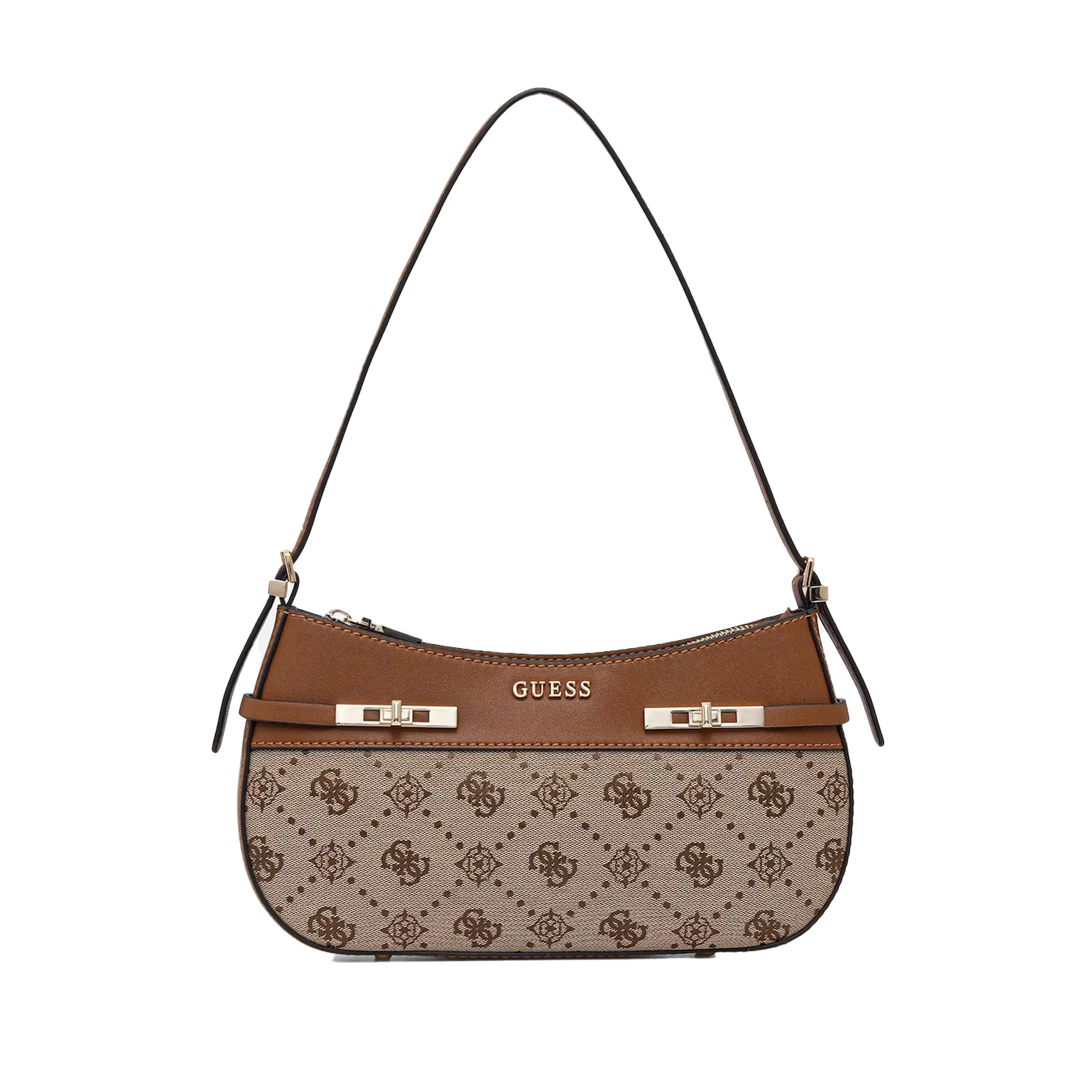Borsa a spalla Guess donna Melinda logo latte