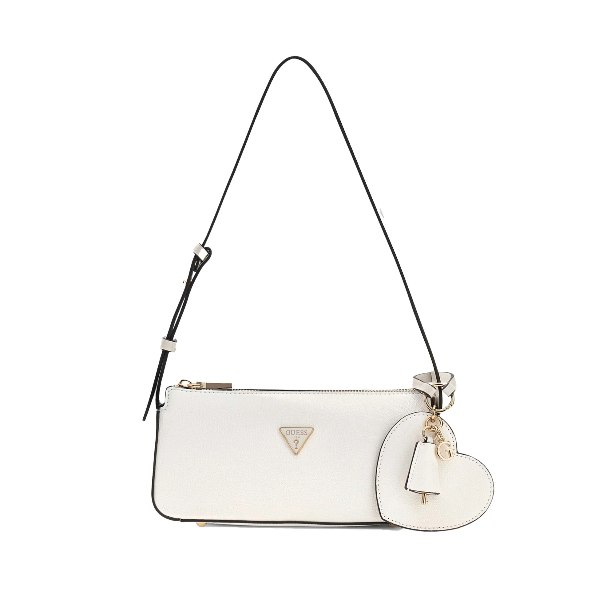 Borsa a spalla Guess donna mini Satchel Isobel bianco