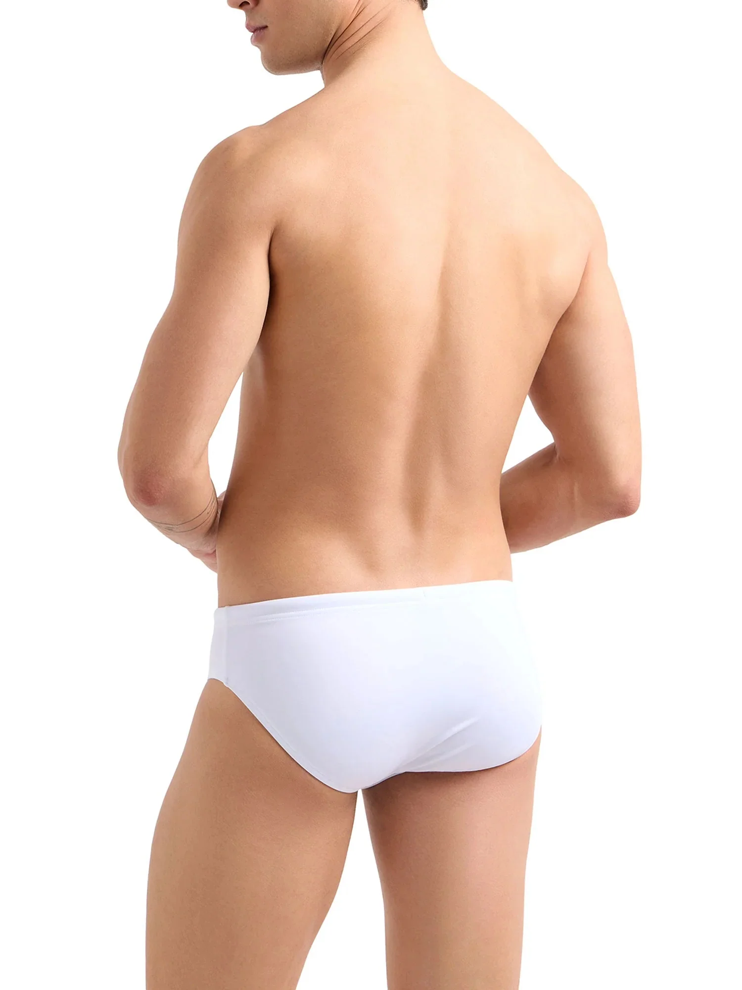 Slip mare EA7 uomo in lycra bianco/argento - Image 2
