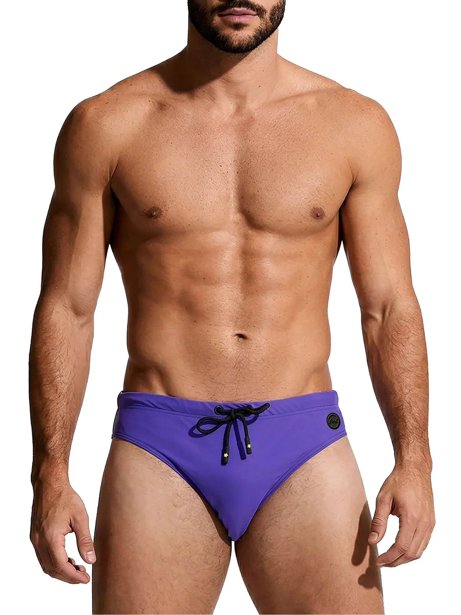 Slip mare F**K uomo beach lycra viola
