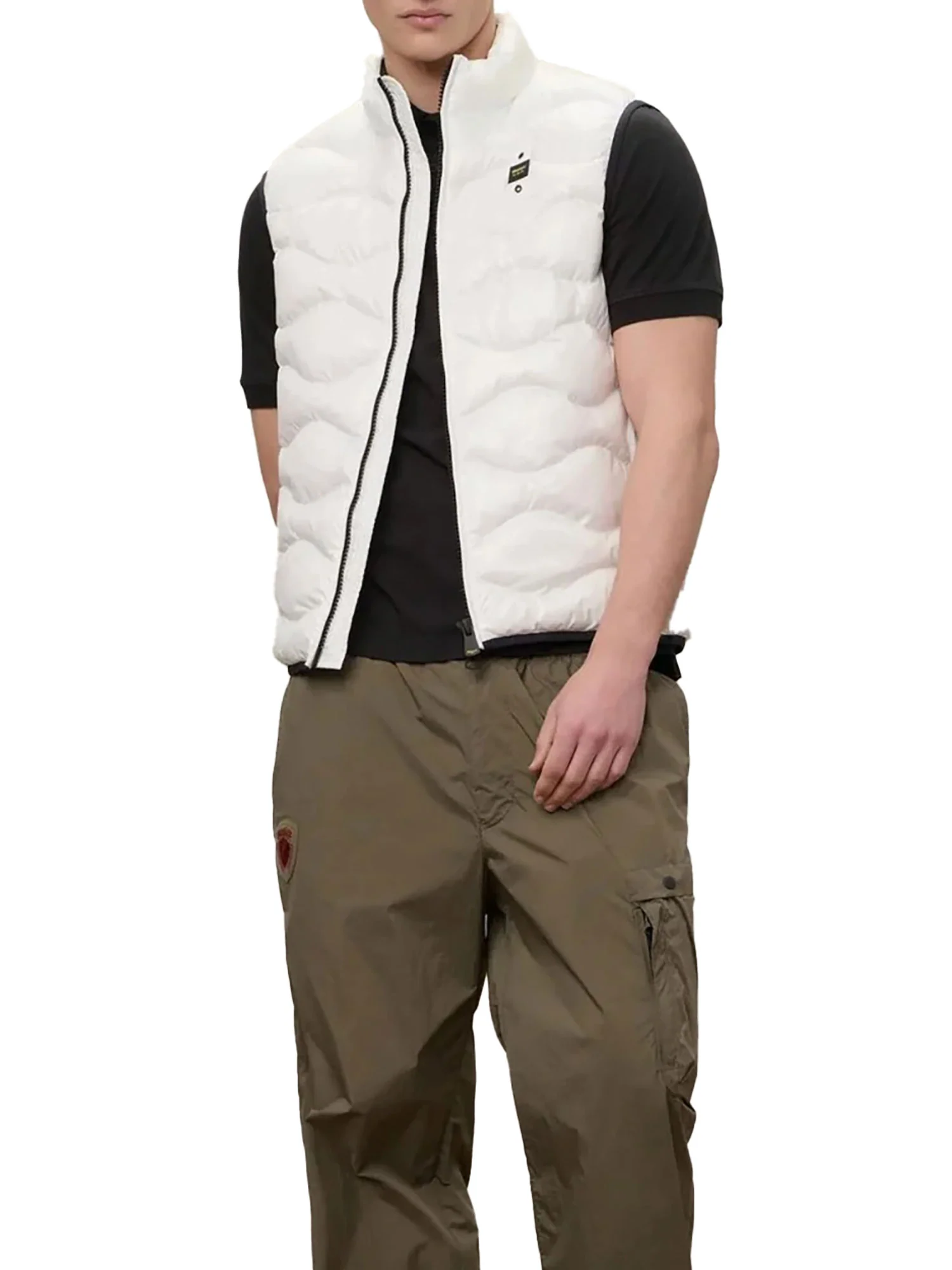 Smanicato Blauer uomo con zip Danny bianco - Image 3