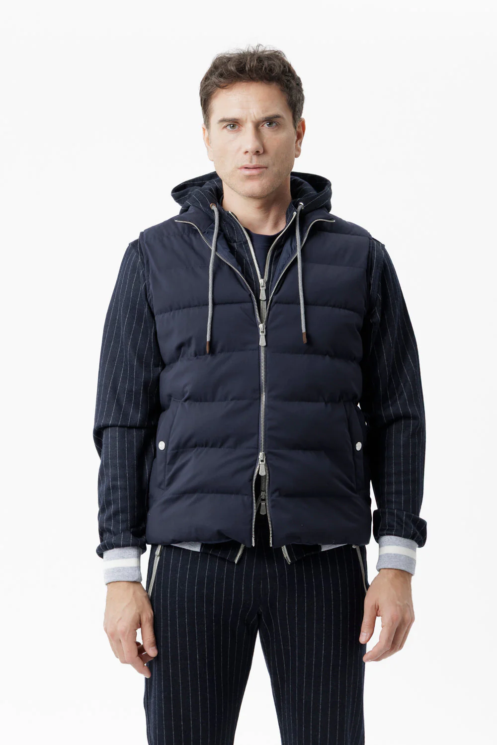 Gilet Green Vest con imbottitura in Cashball blu