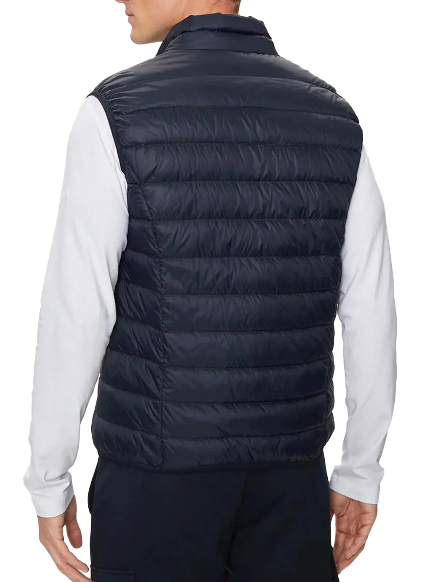 Smanicato EA7 uomo con zip Nylon blu - Image 2