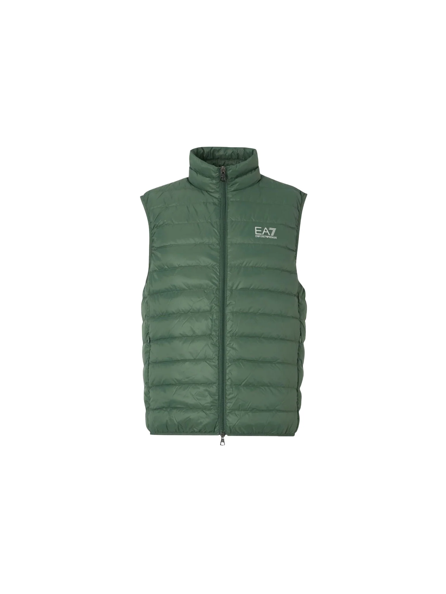 Smanicato EA7 uomo con zip Nylon verde