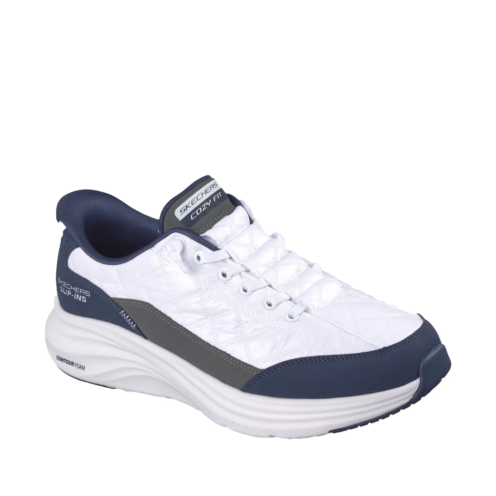Sneakers Skechers uomo Contour Foam bianco/blu - Image 3