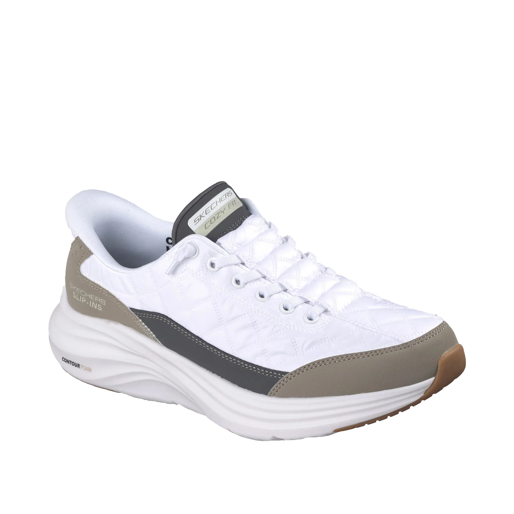 Sneakers Skechers uomo Contour Foam bianco/taupe - Image 3
