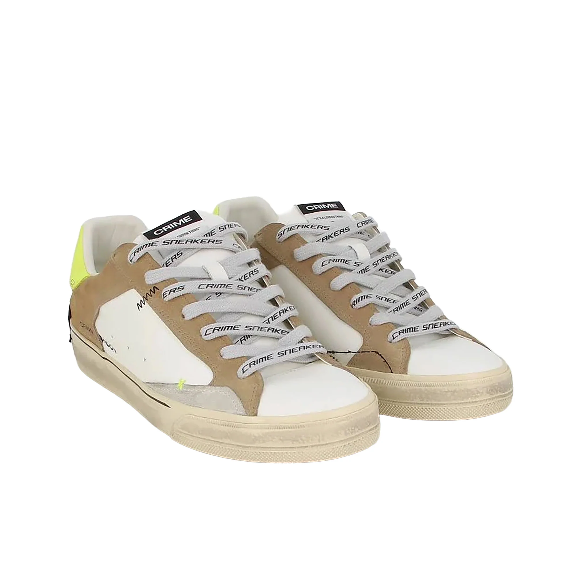 Sneakers Crime London uomo Distressed Deconstructed City Lights beige - Image 4