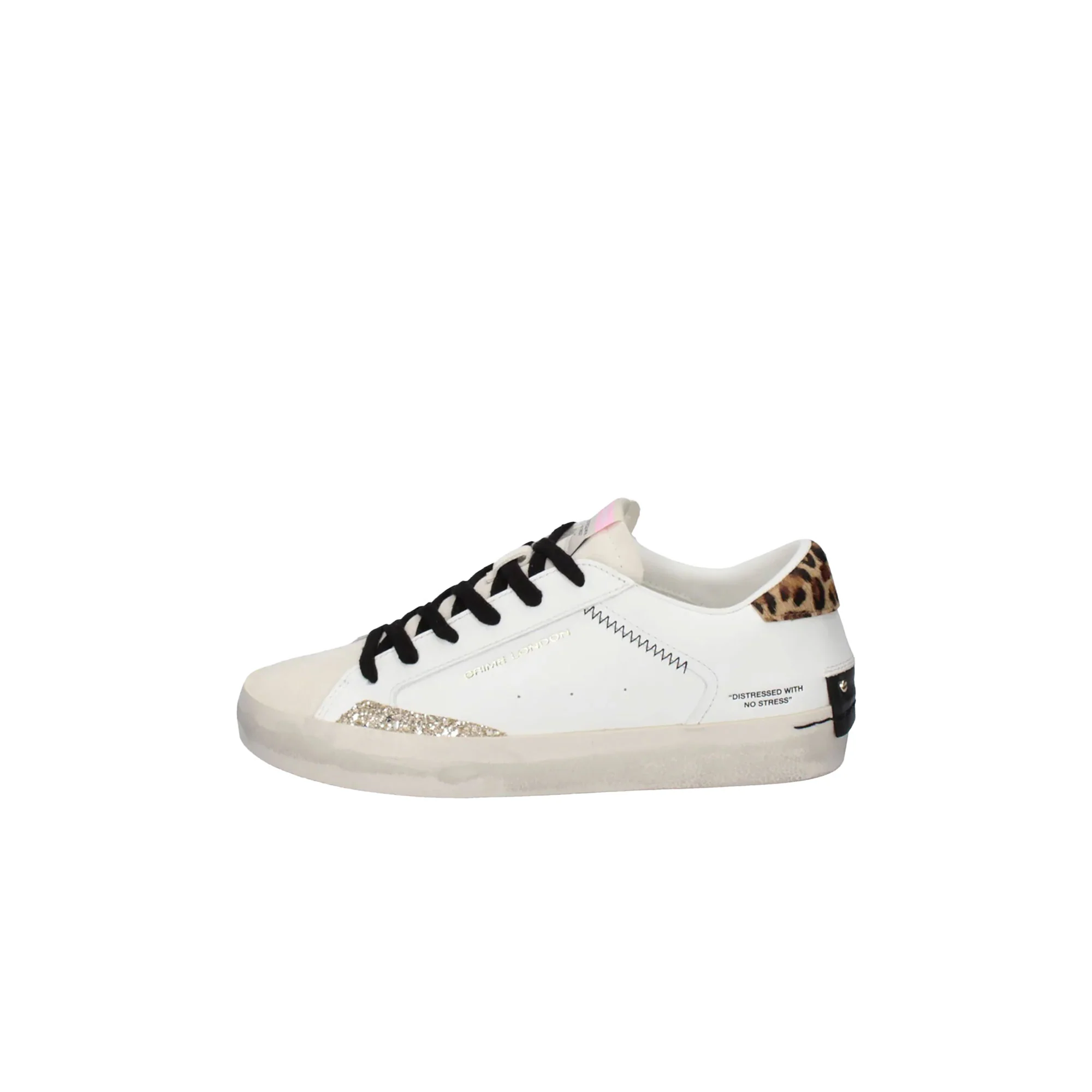 Sneakers Crime London donna Distressed Savage bianco