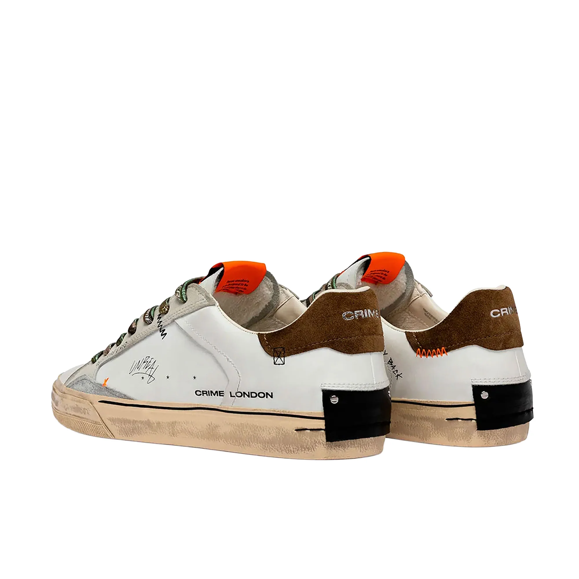 Sneakers Crime London uomo Distressed Deconstructed bianco - Image 3