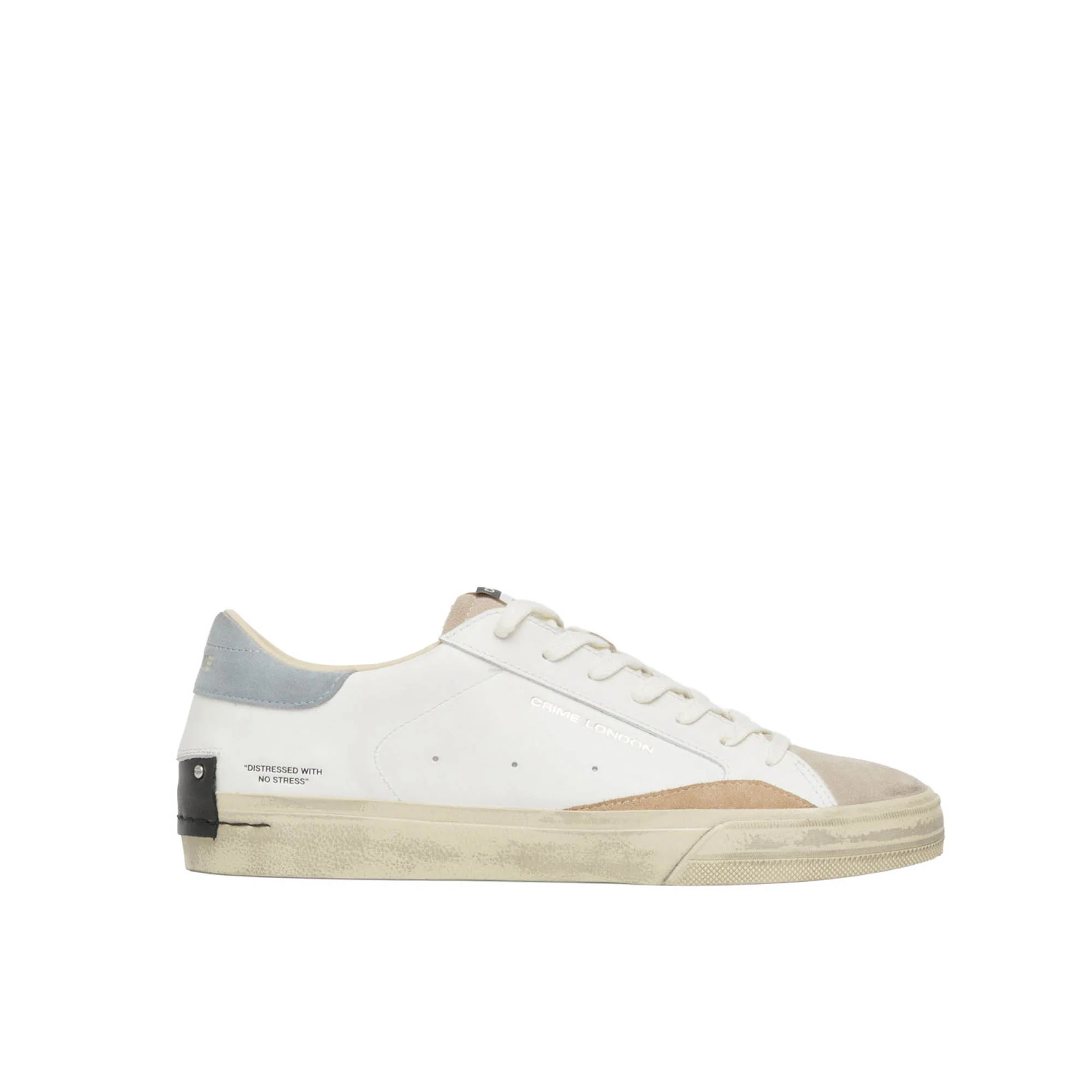 Sneakers Crime London uomo Distressed 2.0 LO bianco