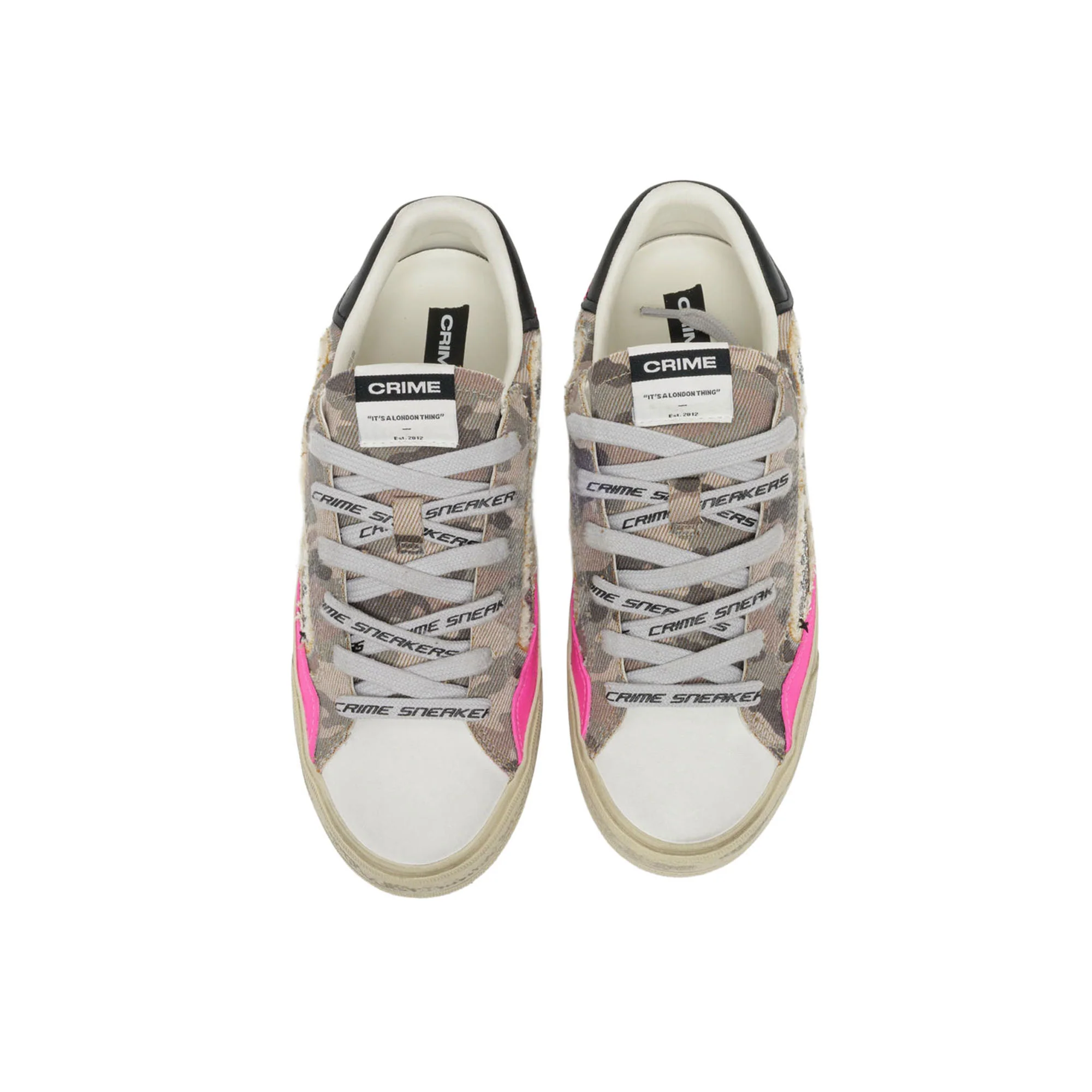 Sneakers Crime London donna Distressed Deconstructed Camo Stardust multicolor - Image 3