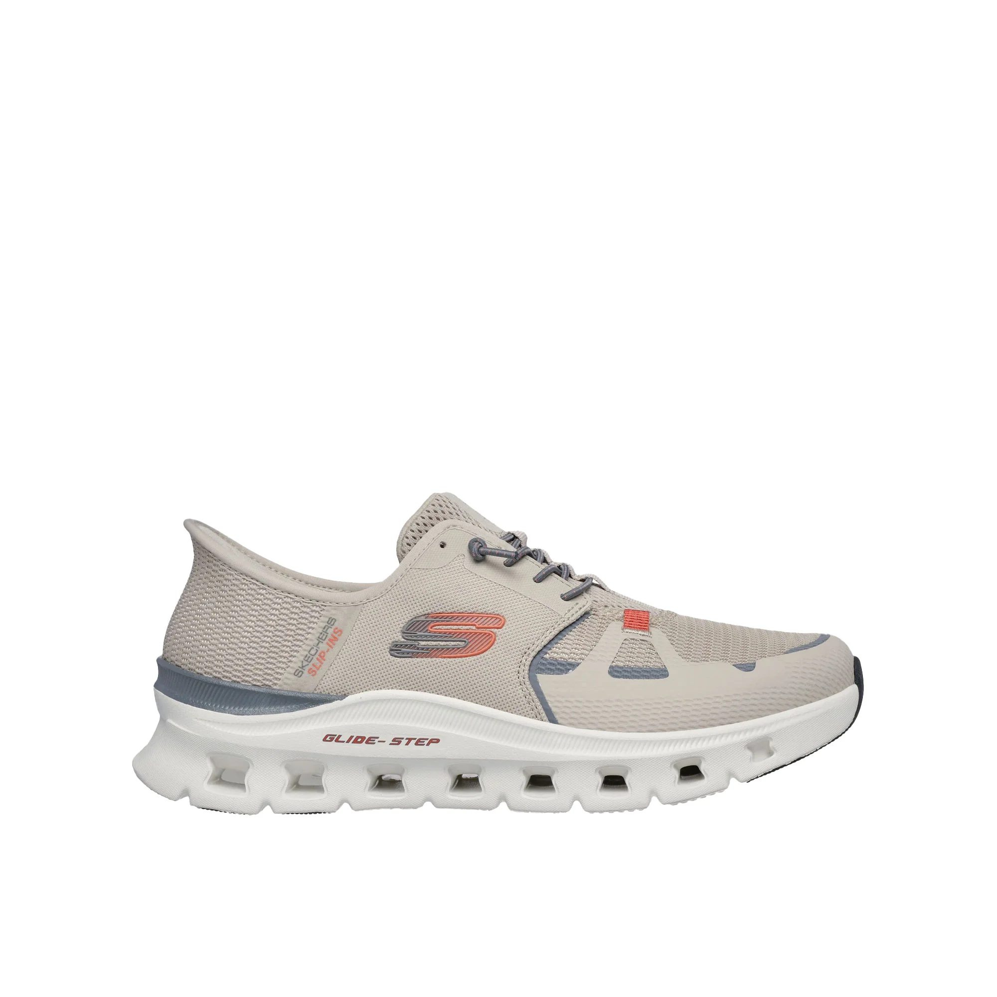 Sneakers Skechers uomo Glide Step Pro taupe/arancio