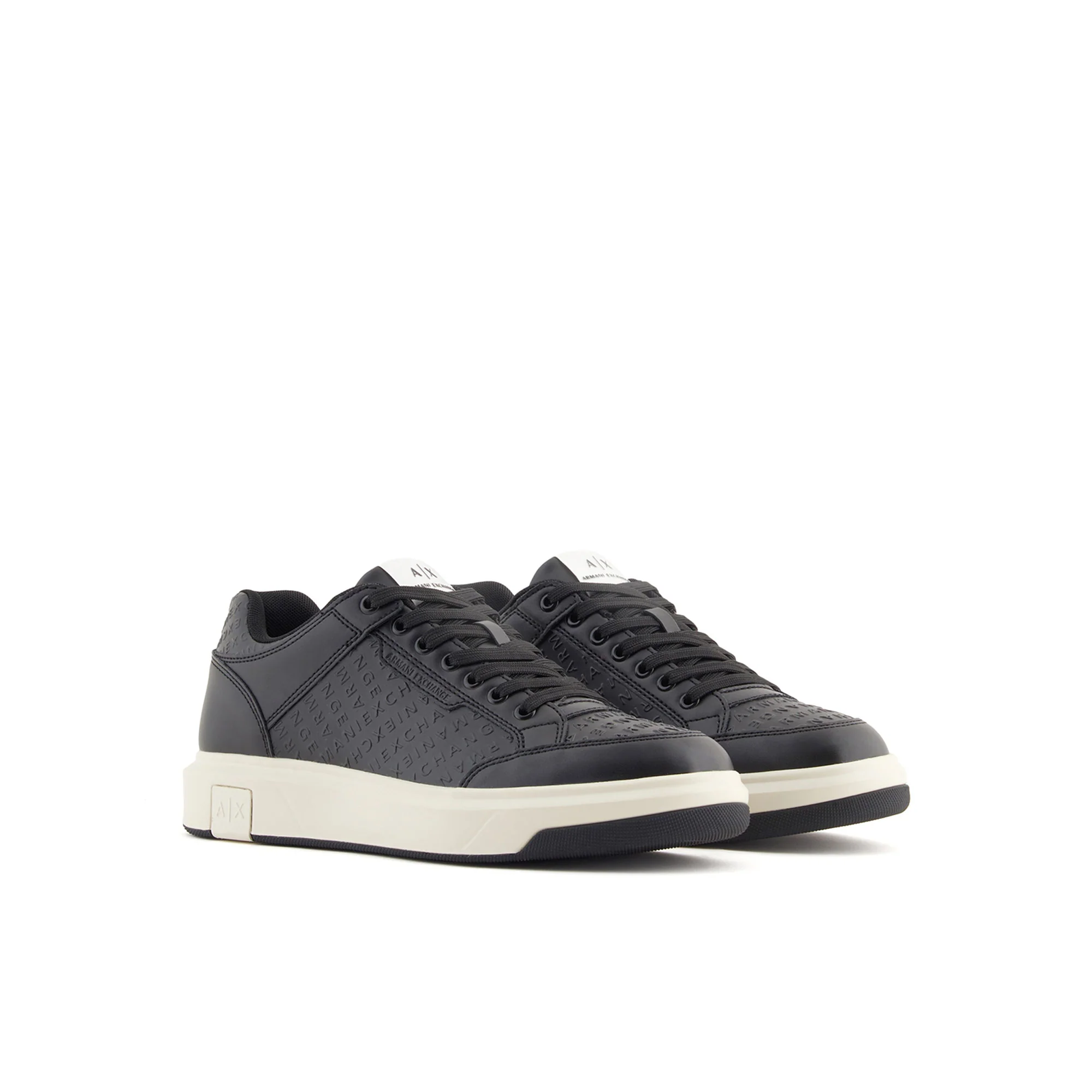 Sneakers Armani Exchange uomo logo allover nero - Image 2