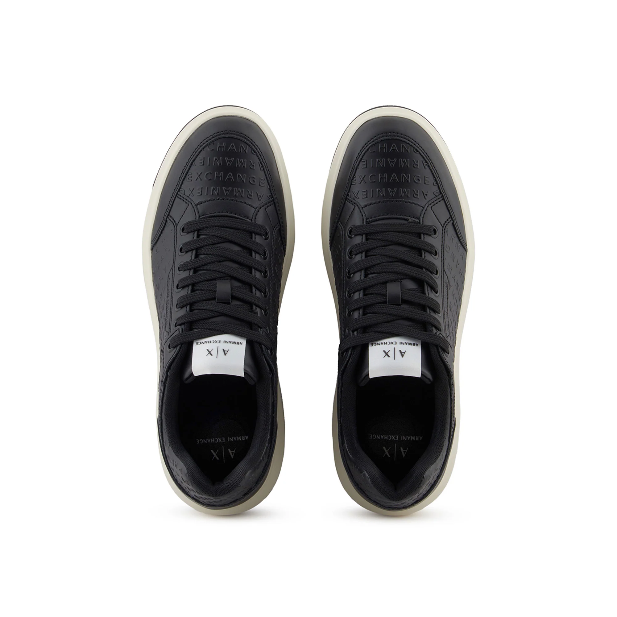 Sneakers Armani Exchange uomo logo allover nero - Image 3