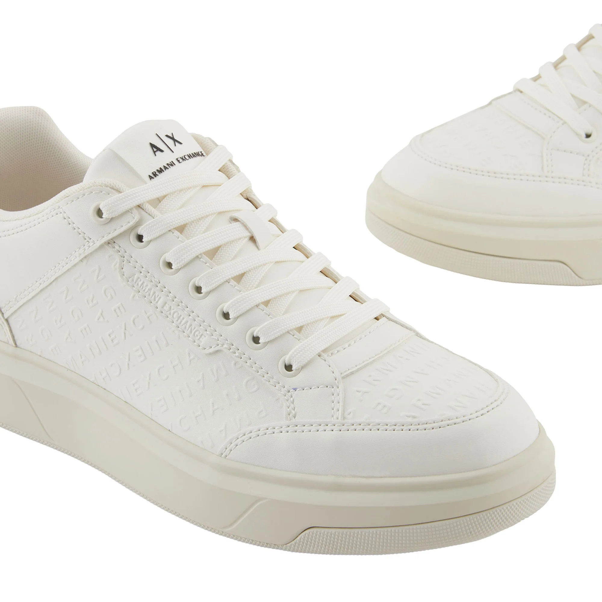 Sneakers Armani Exchange uomo logo allover panna - Image 3