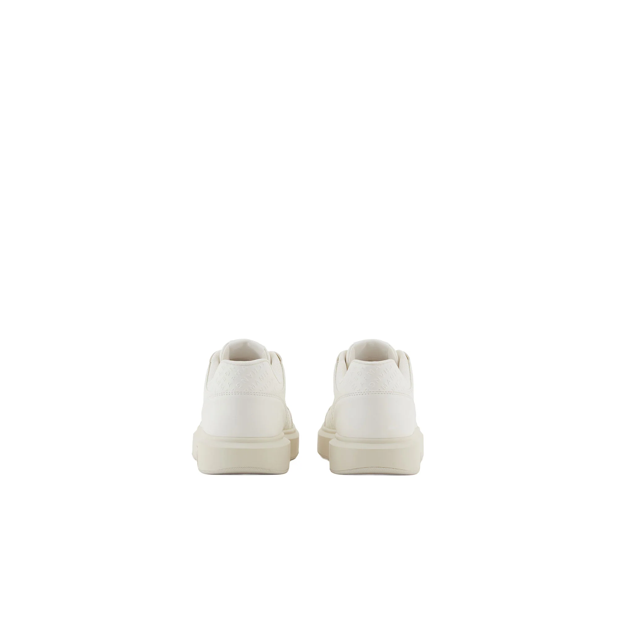 Sneakers Armani Exchange uomo logo allover panna - Image 5