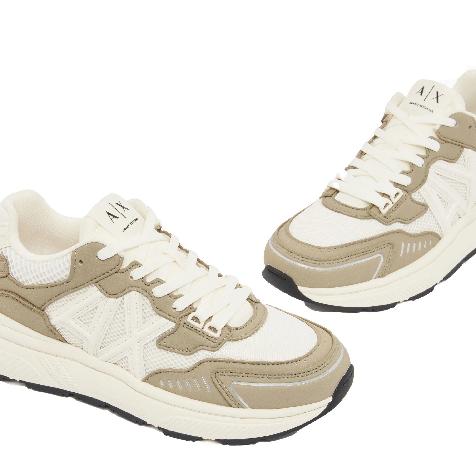 Sneaker Armani Exchange uomo Logo PU verde/bianco - Image 6