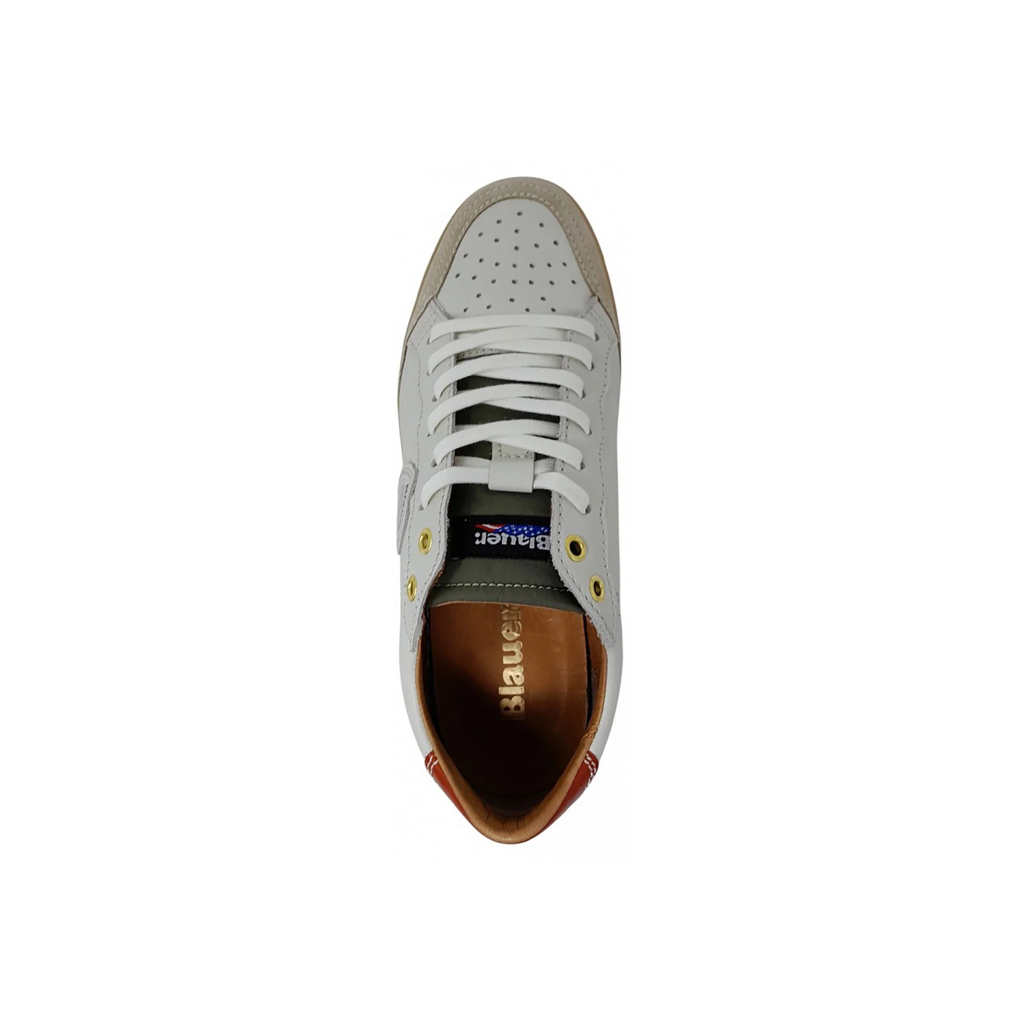 Sneakers Blauer uomo Murray21 militare/arancio - Image 3