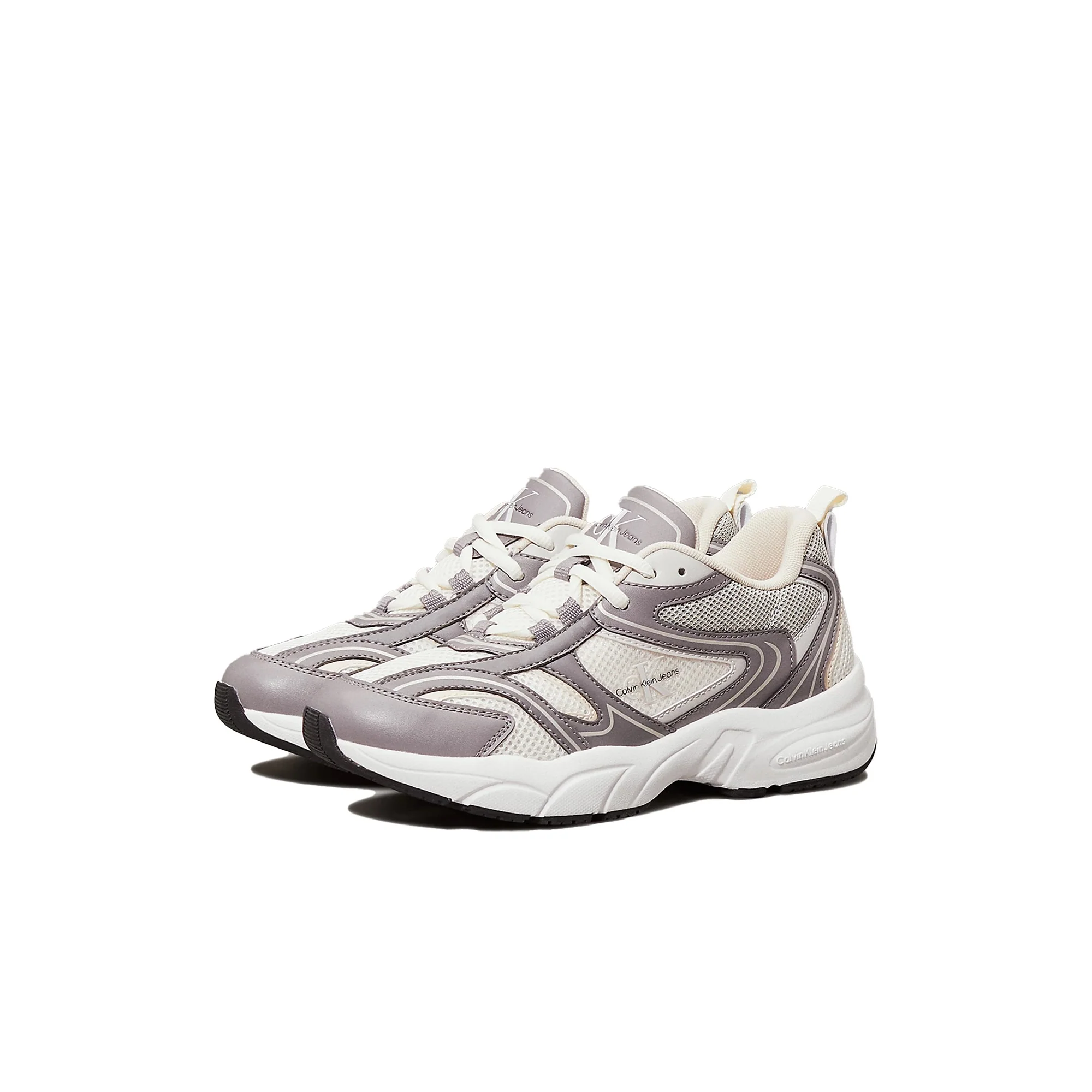 Sneaker retrò tennis mesh grigio/bianco - Image 2