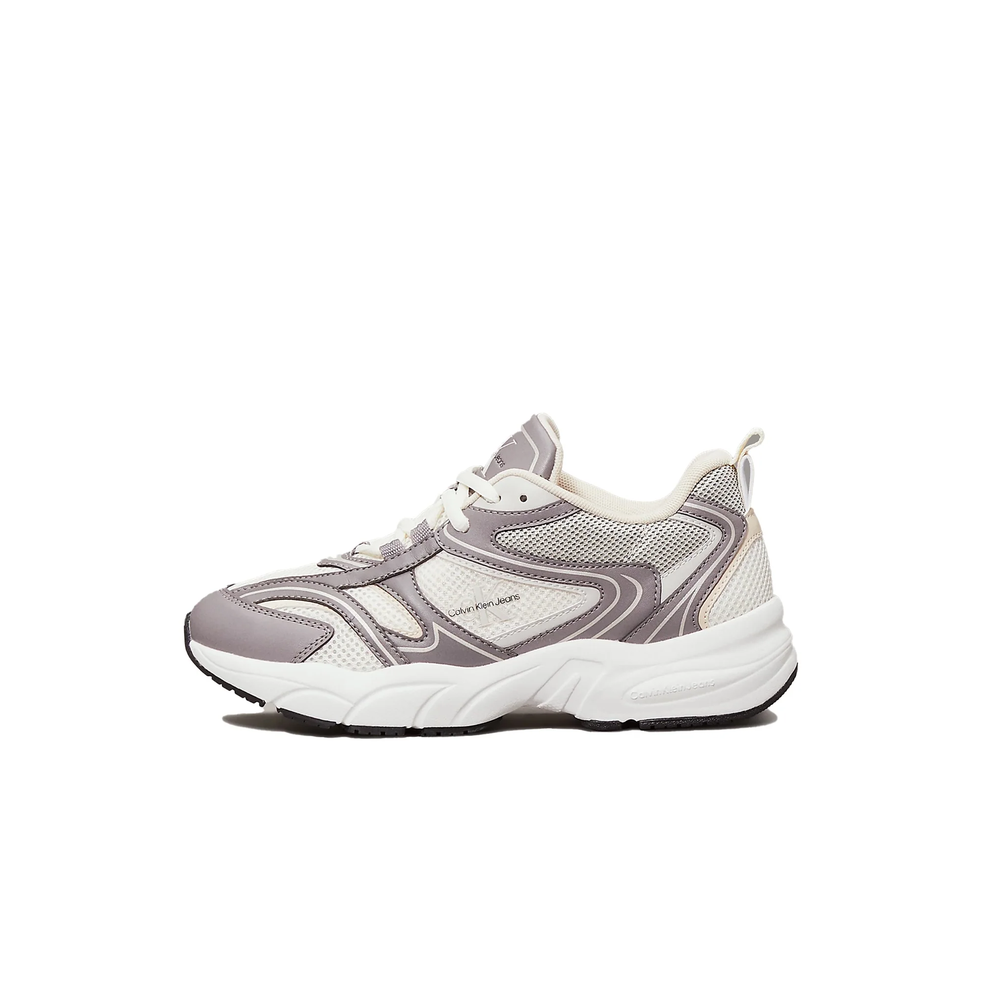Sneaker retrò tennis mesh grigio/bianco - Image 4