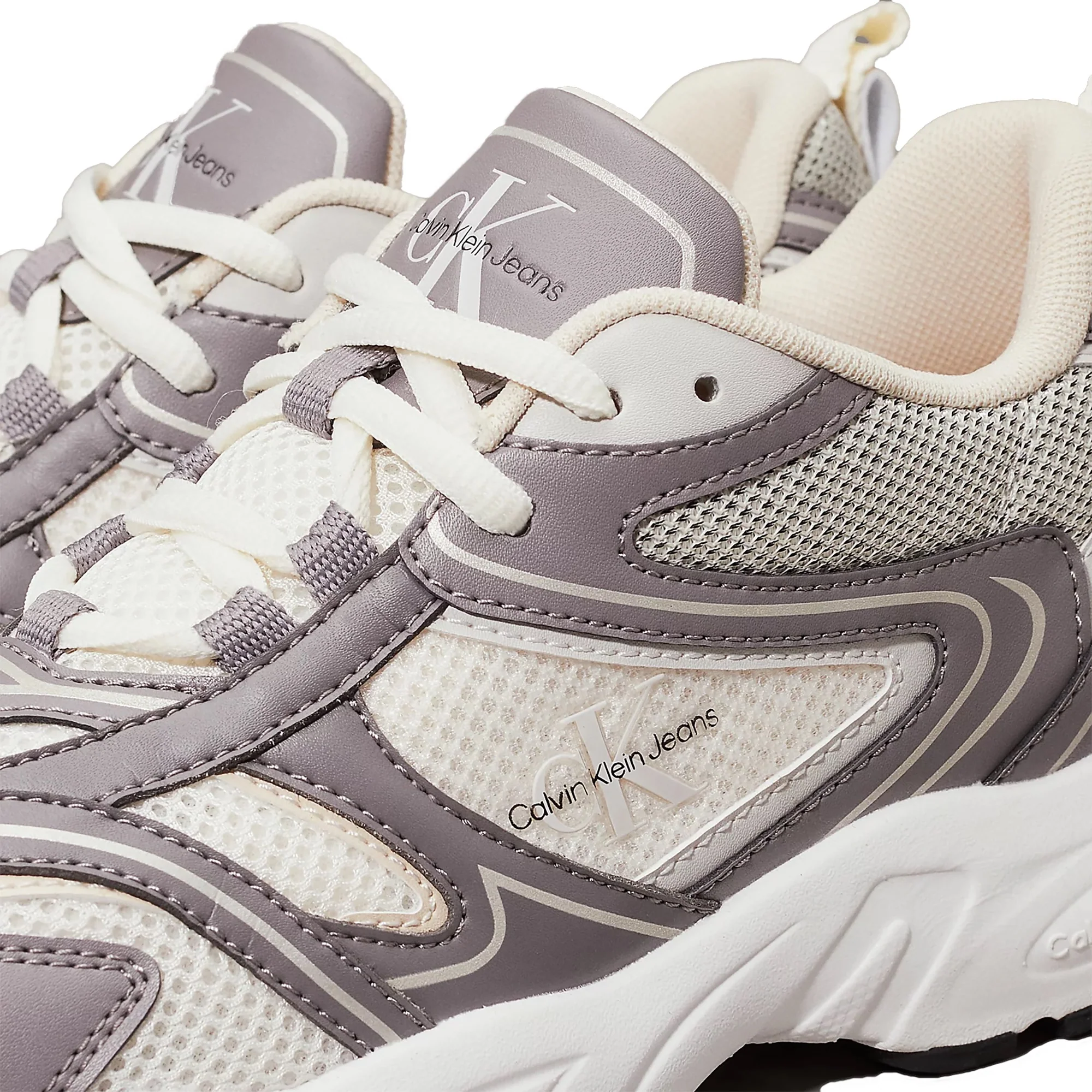 Sneaker retrò tennis mesh grigio/bianco - Image 6