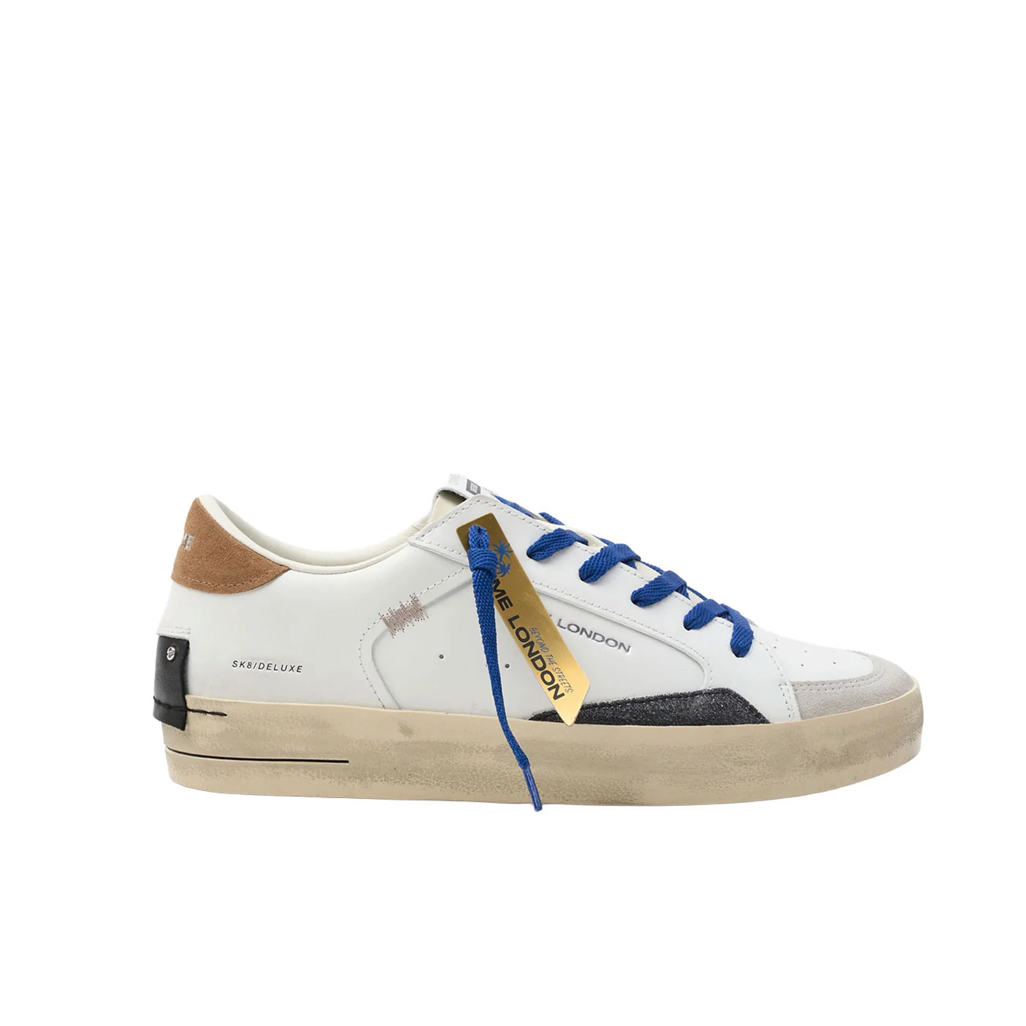 Sneakers Crime London uomo SK8 Deluxe bianco