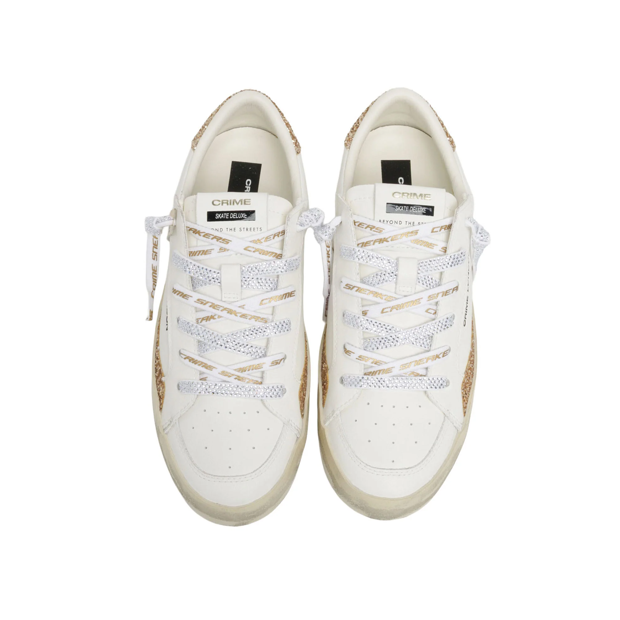 Sneakers Crime London donna SK8 Deluxe Tequila night bianco - Image 3