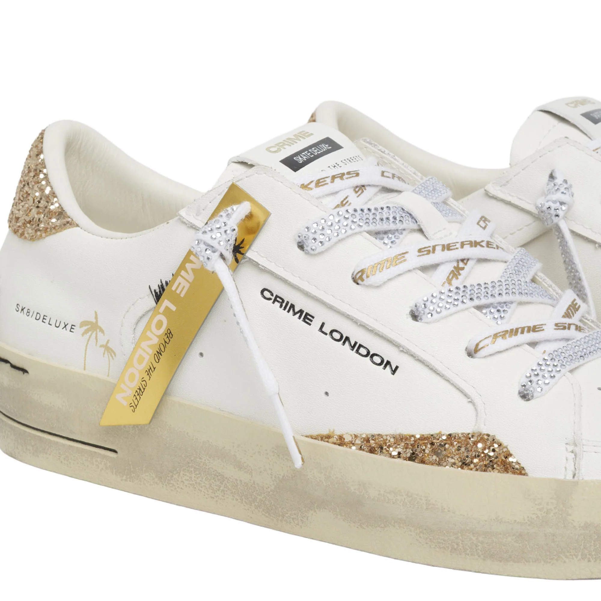 Sneakers Crime London donna SK8 Deluxe Tequila night bianco - Image 4