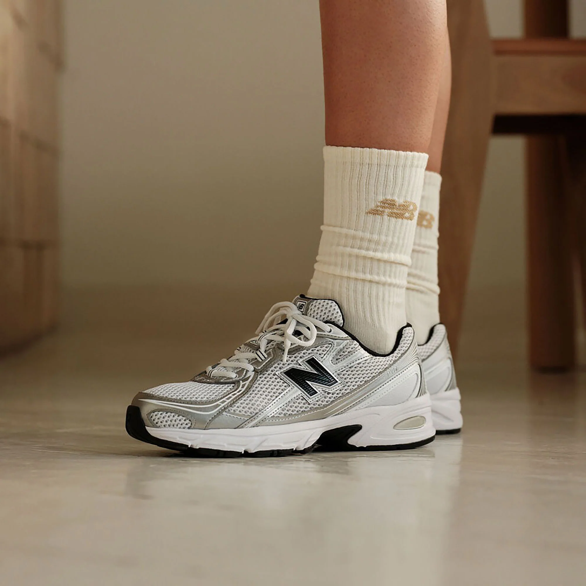 Sneakers New Balance uomo U740 synthetic e mesh grigio/nero - Image 6