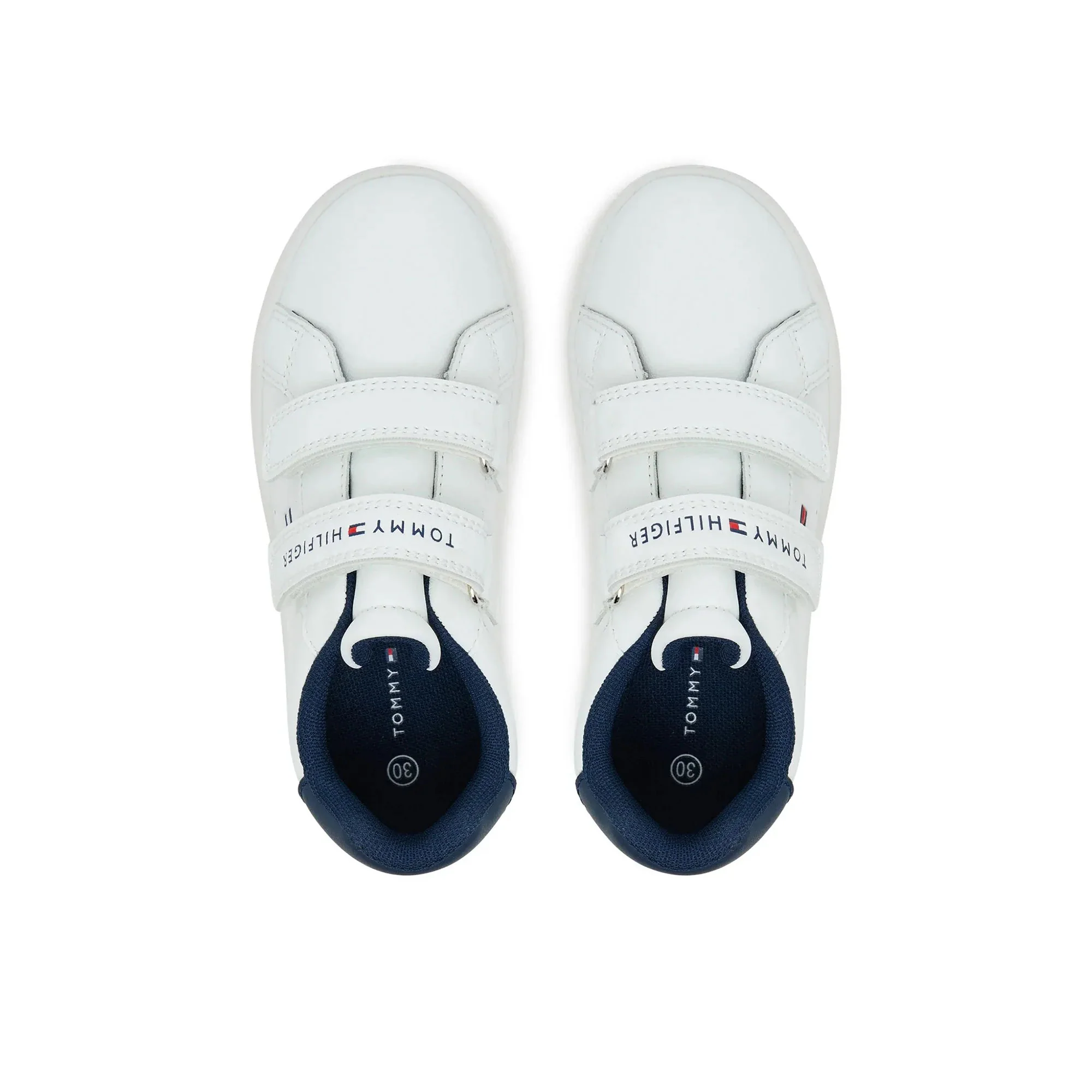 Sneakers velcro Tommy Hilfiger bambino bianco/blu - Image 4
