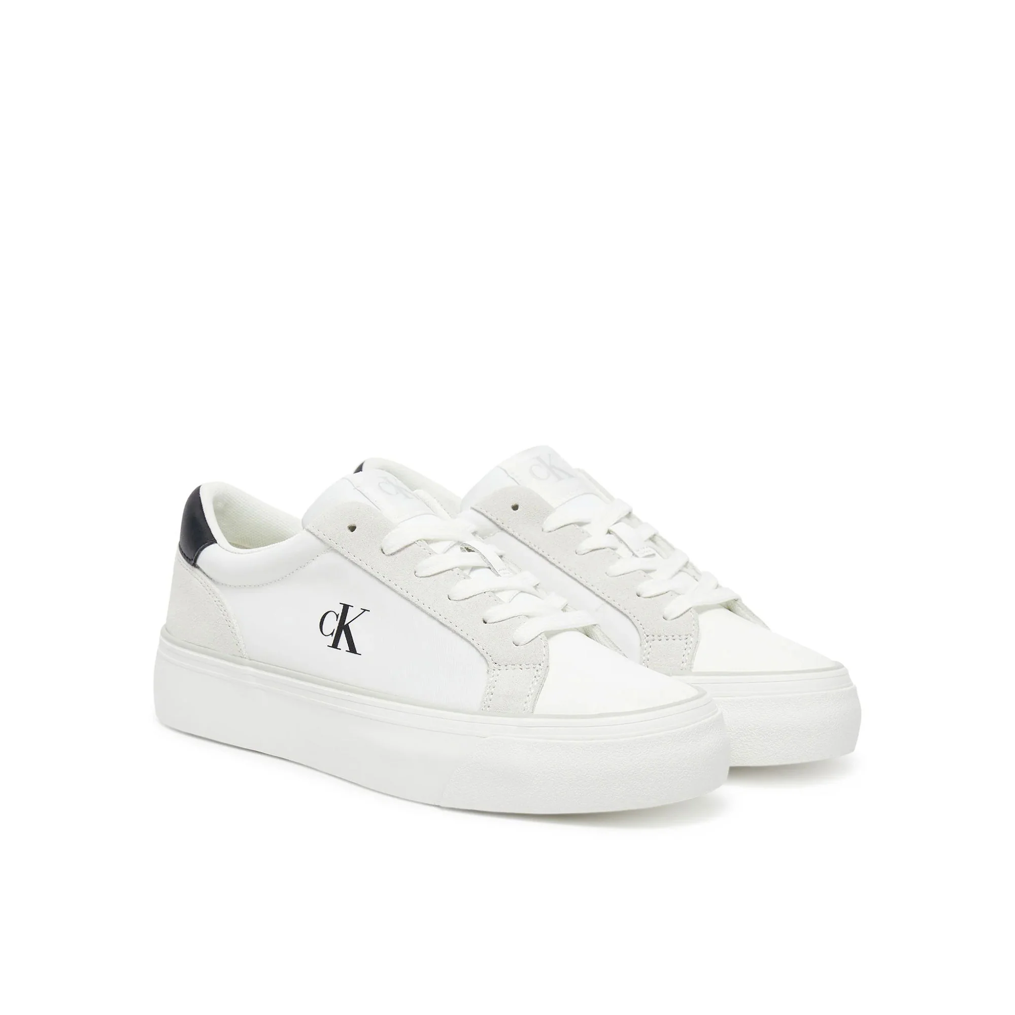Sneakers vulc flatform nylon mix bianco/nero - Image 10